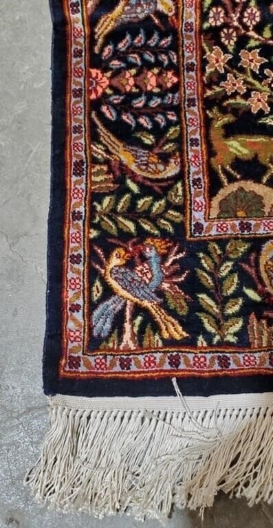 Hand Knotted Hereke silk Rug 3.5x2.4 ft - 7