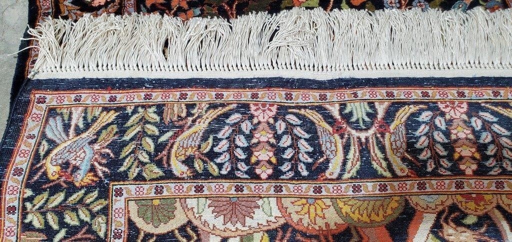 Hand Knotted Hereke silk Rug 3.5x2.4 ft - 8