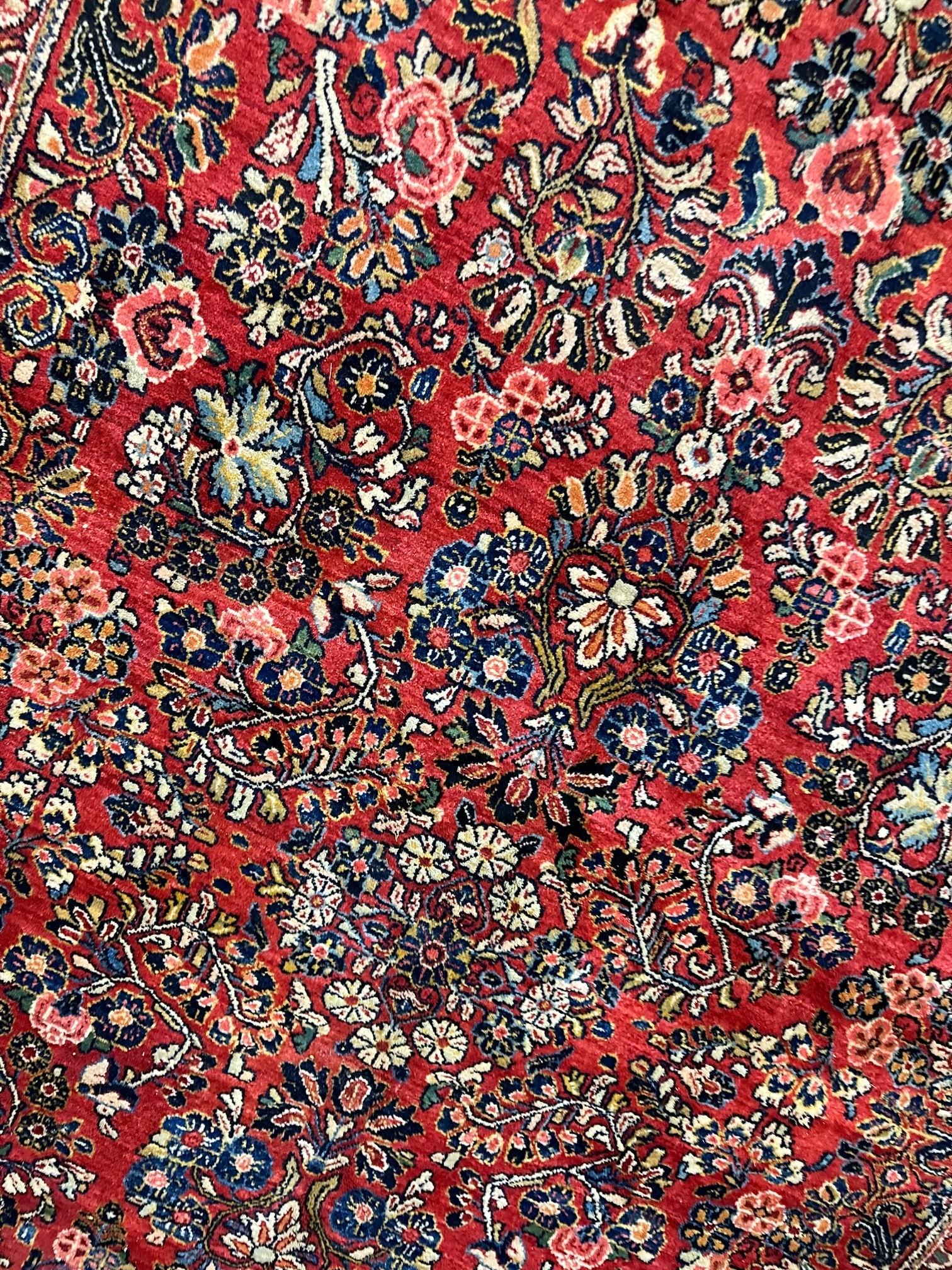 Hand Knotted Pewrsian Sarouk Rug 6x8.7 FT - 7