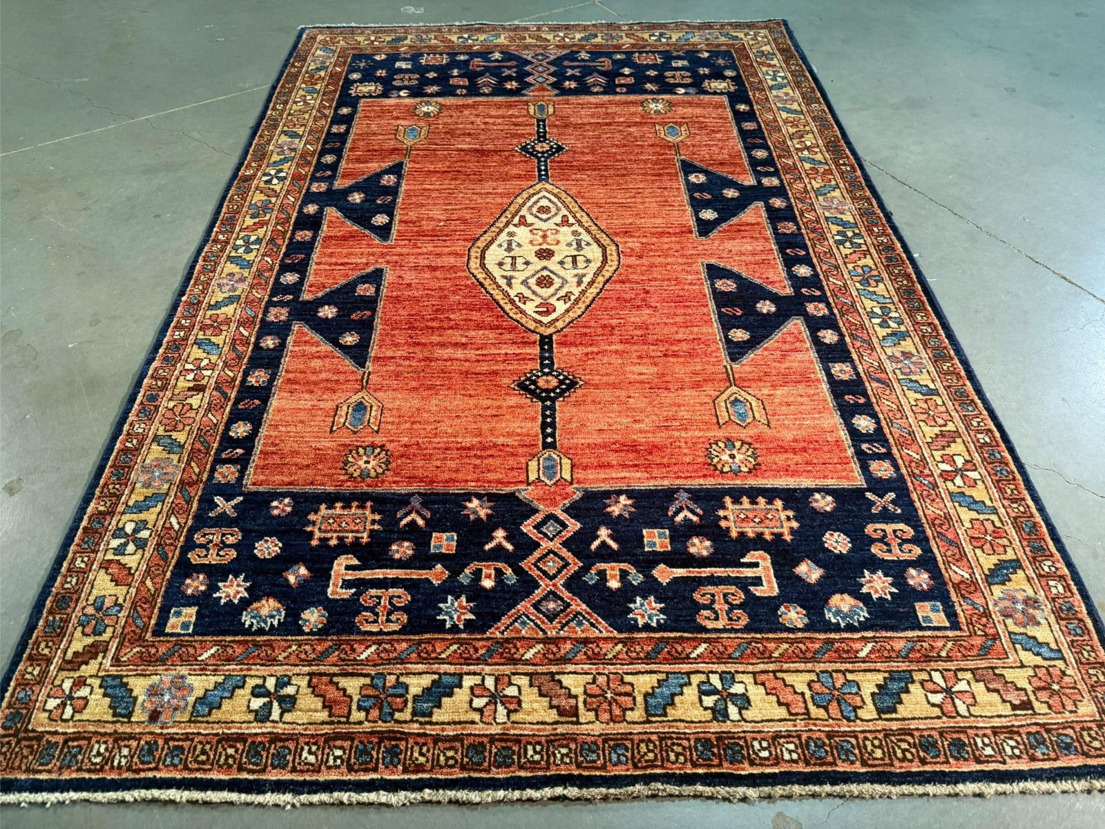 Stunning Kazak Rug 4.2x6.2 - 9