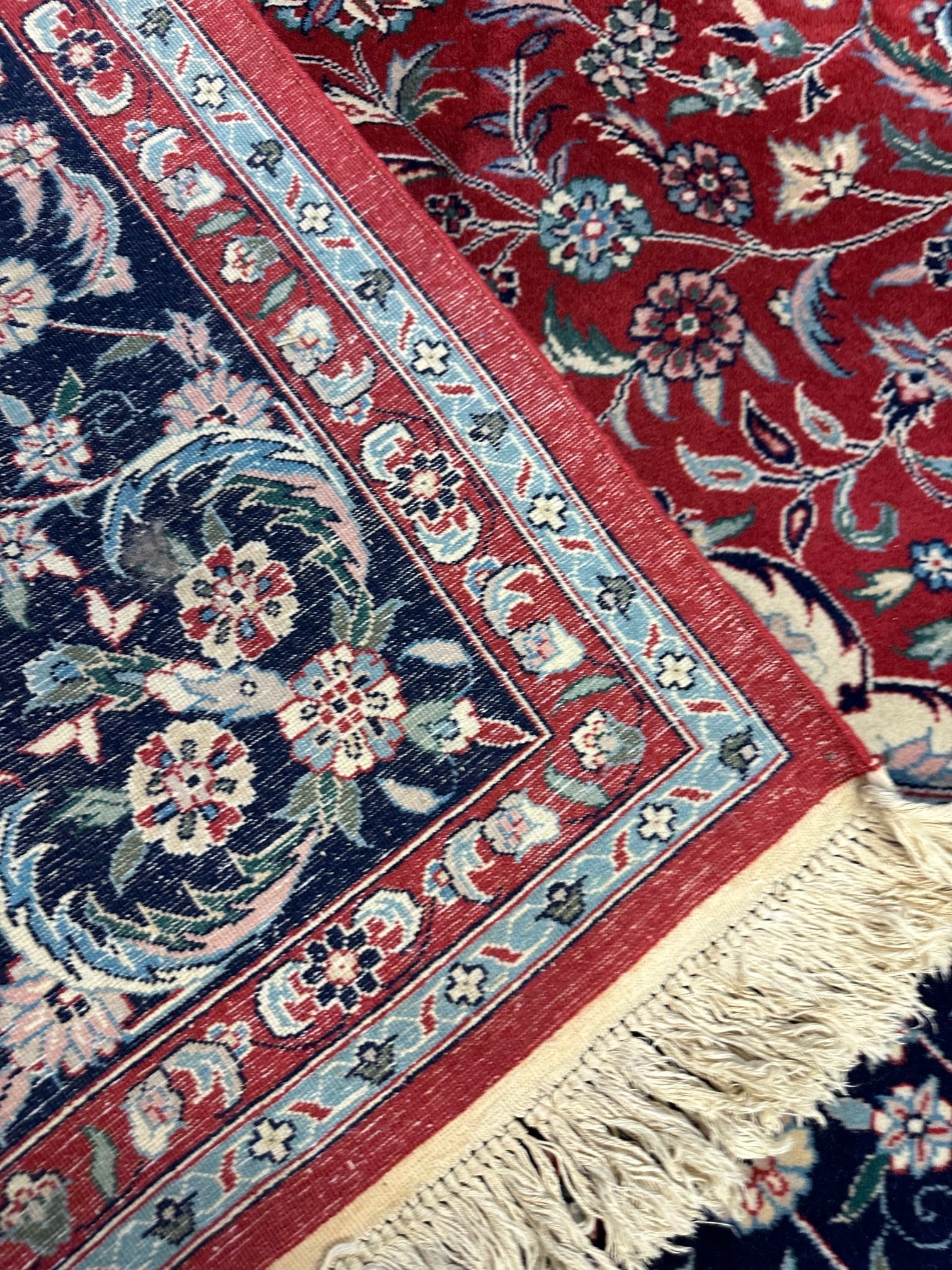 Hand Knotted Agra Tabriz Rug 7.6x10ft - 4