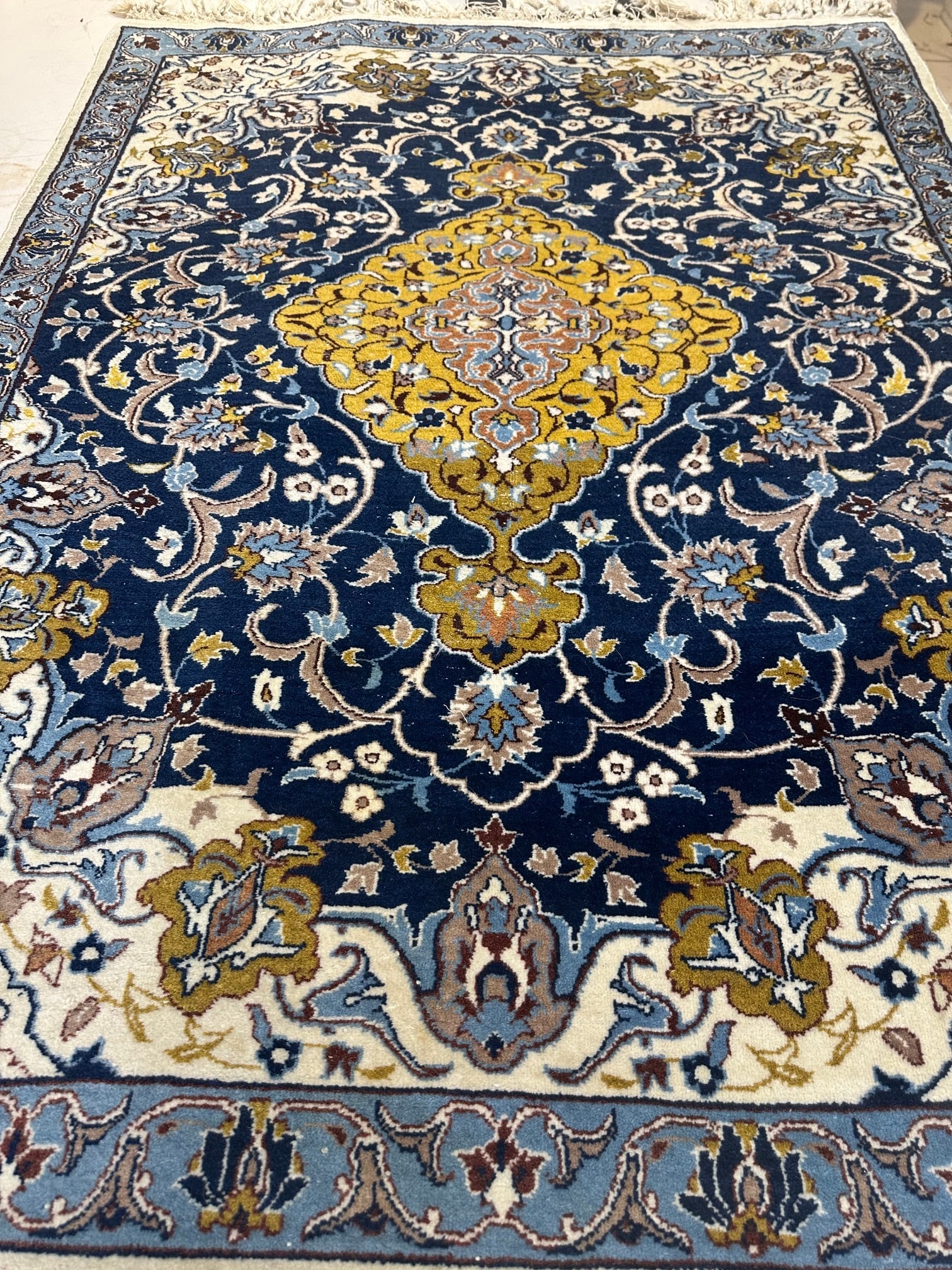 Hand Knotted Persian Nain 2.4x4.5 ft. - 8