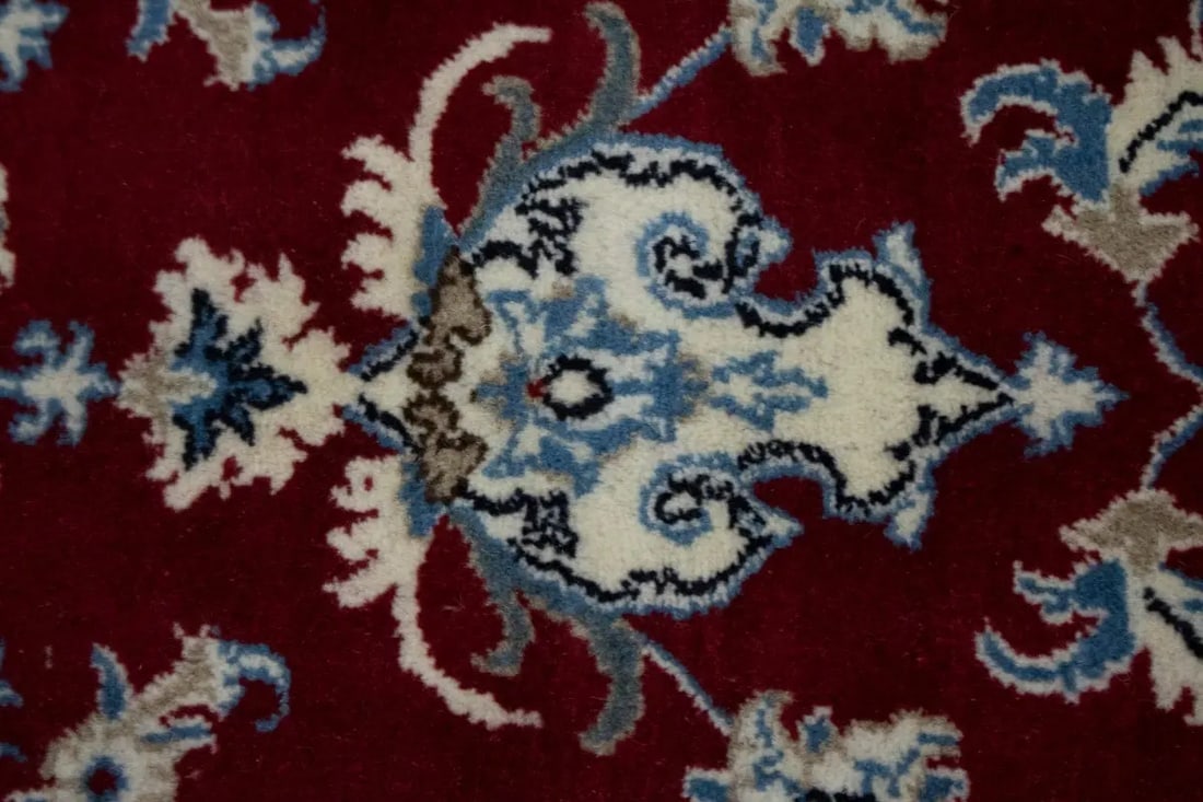 Red Floral Traditional 5'3X7'9 Nain Tabas Persian Rug - 11