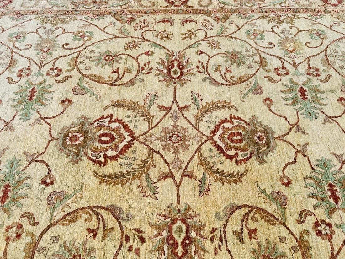 Hand Knotted Oushak Rug 10x13 ft - 7
