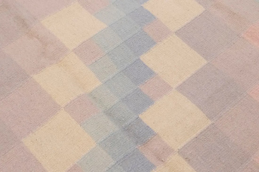 Multicolored Geometric Dhurrie 5'6X8'6 Indian Oriental Rug - 11