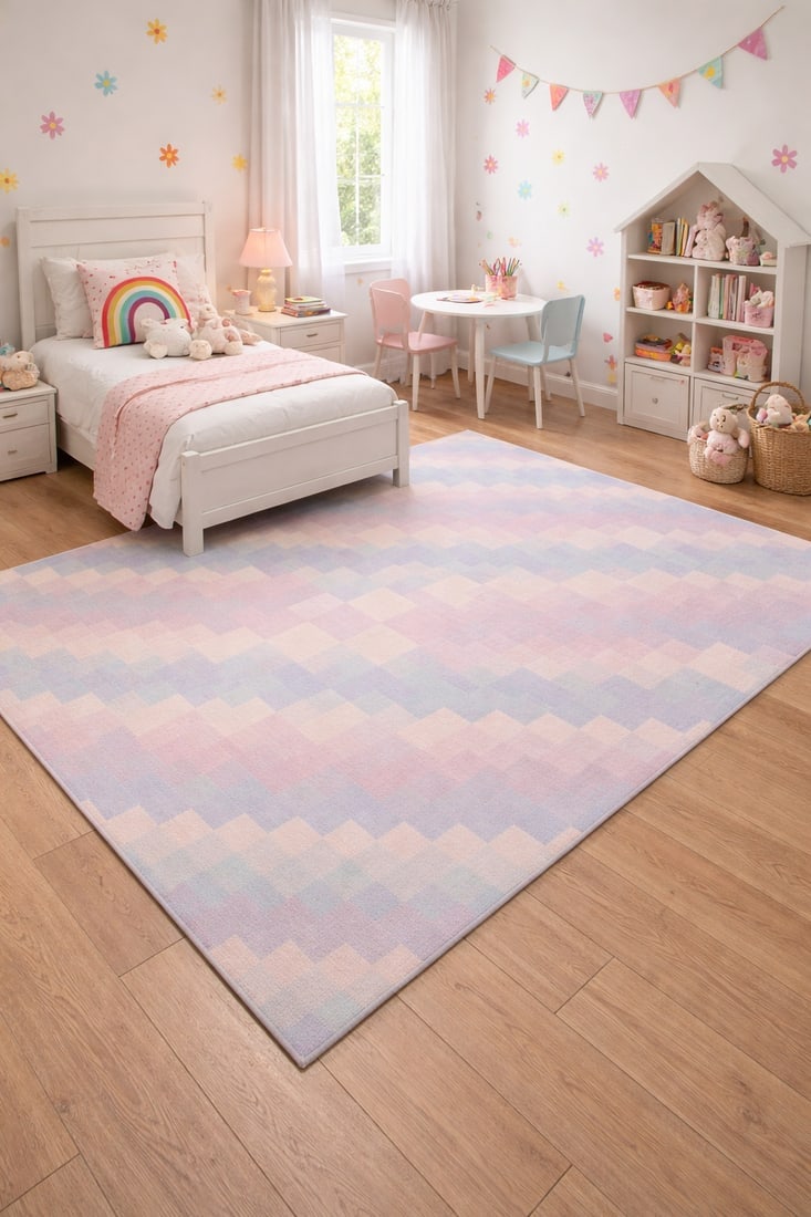Multicolored Geometric Dhurrie 5'6X8'6 Indian Oriental Rug - 2