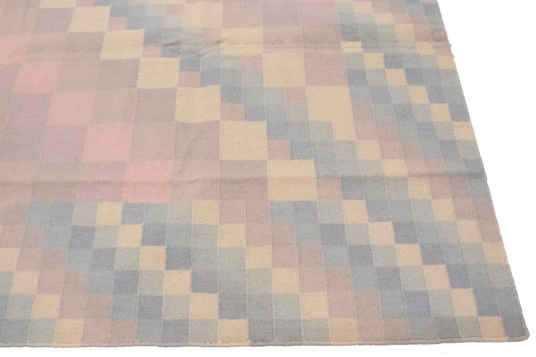 Multicolored Geometric Dhurrie 5'6X8'6 Indian Oriental Rug - 8