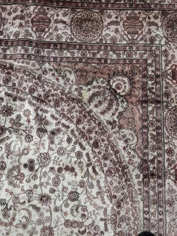Fine Hand Knotted Hereke Silk Rug 13.4x9.9ft - 4