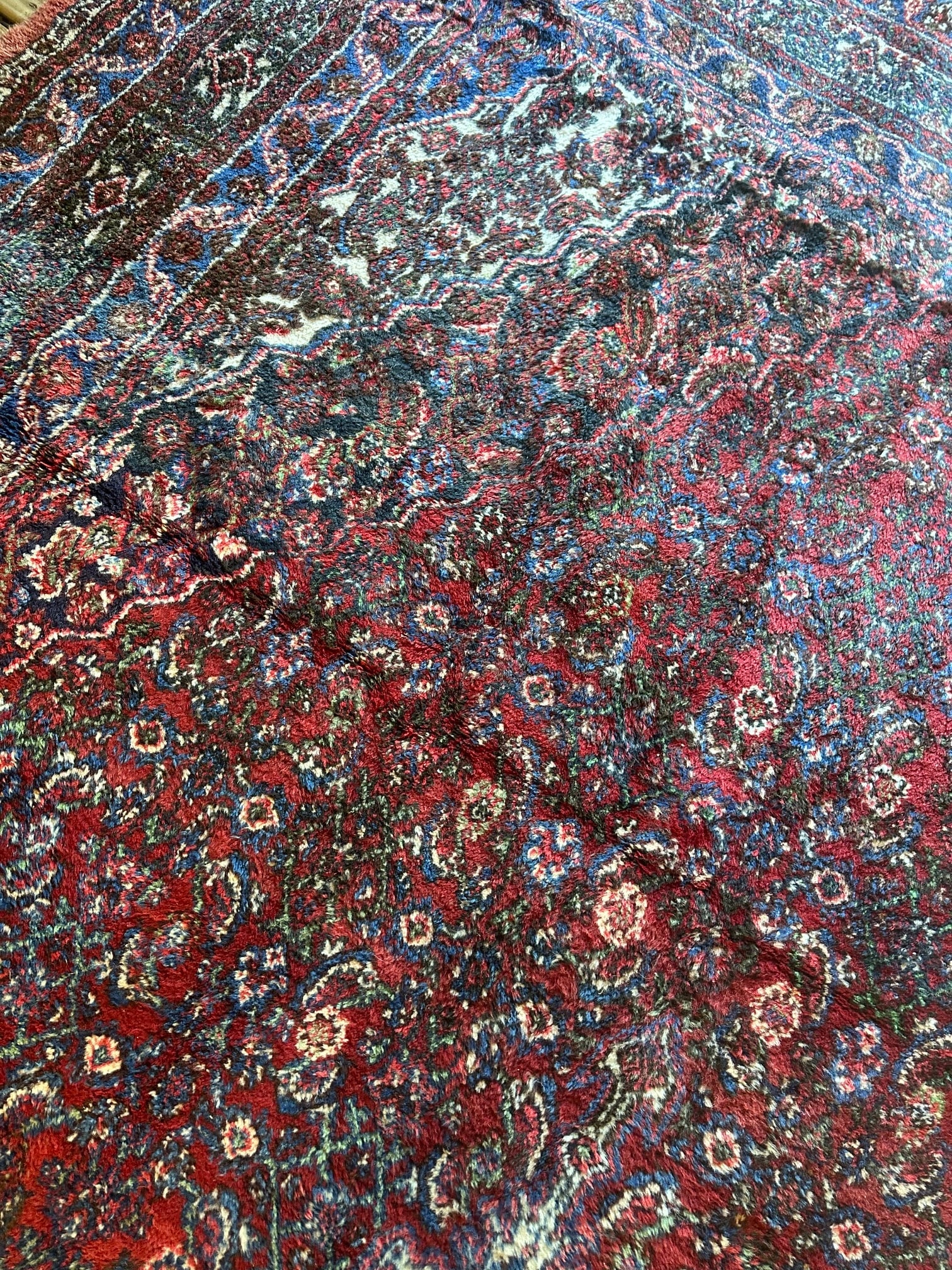Hand Knotted Persian Hamedan Rug 16.8x9.5 ft - 7