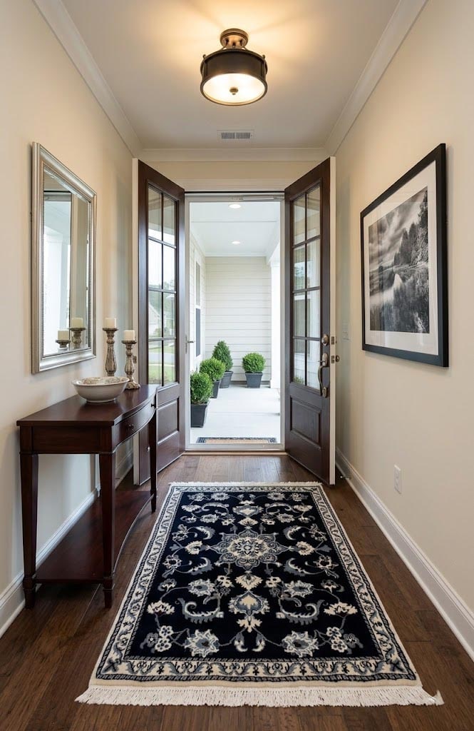 Navy Blue Classic 3X4'5 Nain Persian Rug - 2