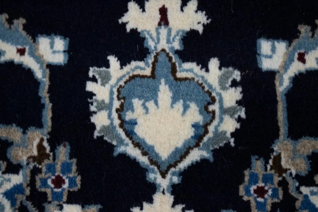 Navy Blue Classic 3X4'5 Nain Persian Rug - 6