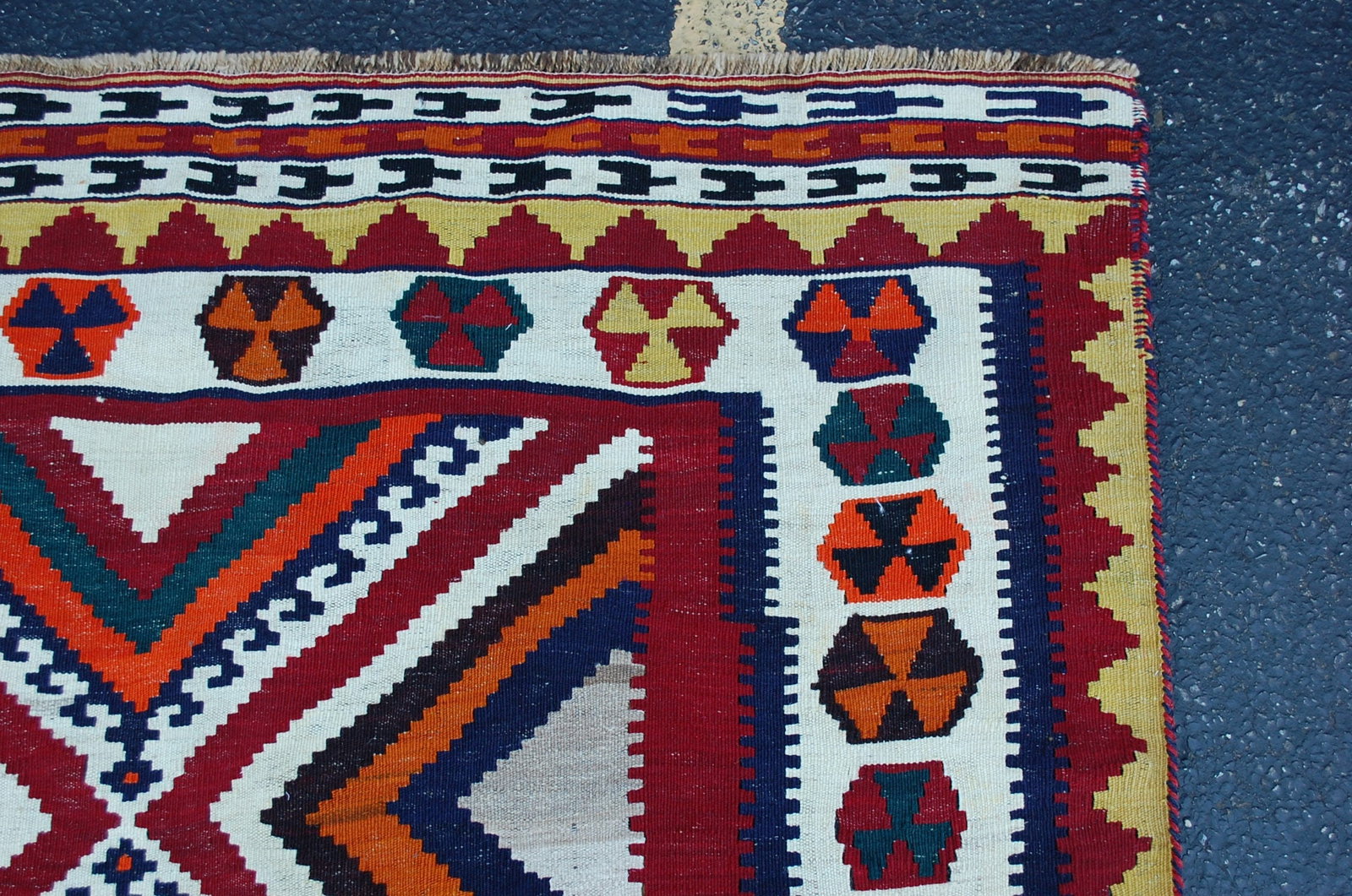 Persian SHIRAZ QSHKAI KILIM RUG ,5'3" x 19'9" - 5