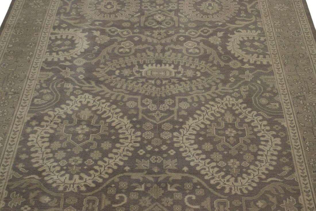 Warm Stone Floral 9X13 Transitional Oriental Rug - 4