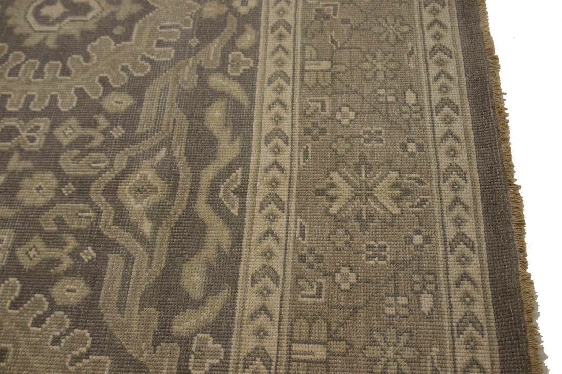 Warm Stone Floral 9X13 Transitional Oriental Rug - 7