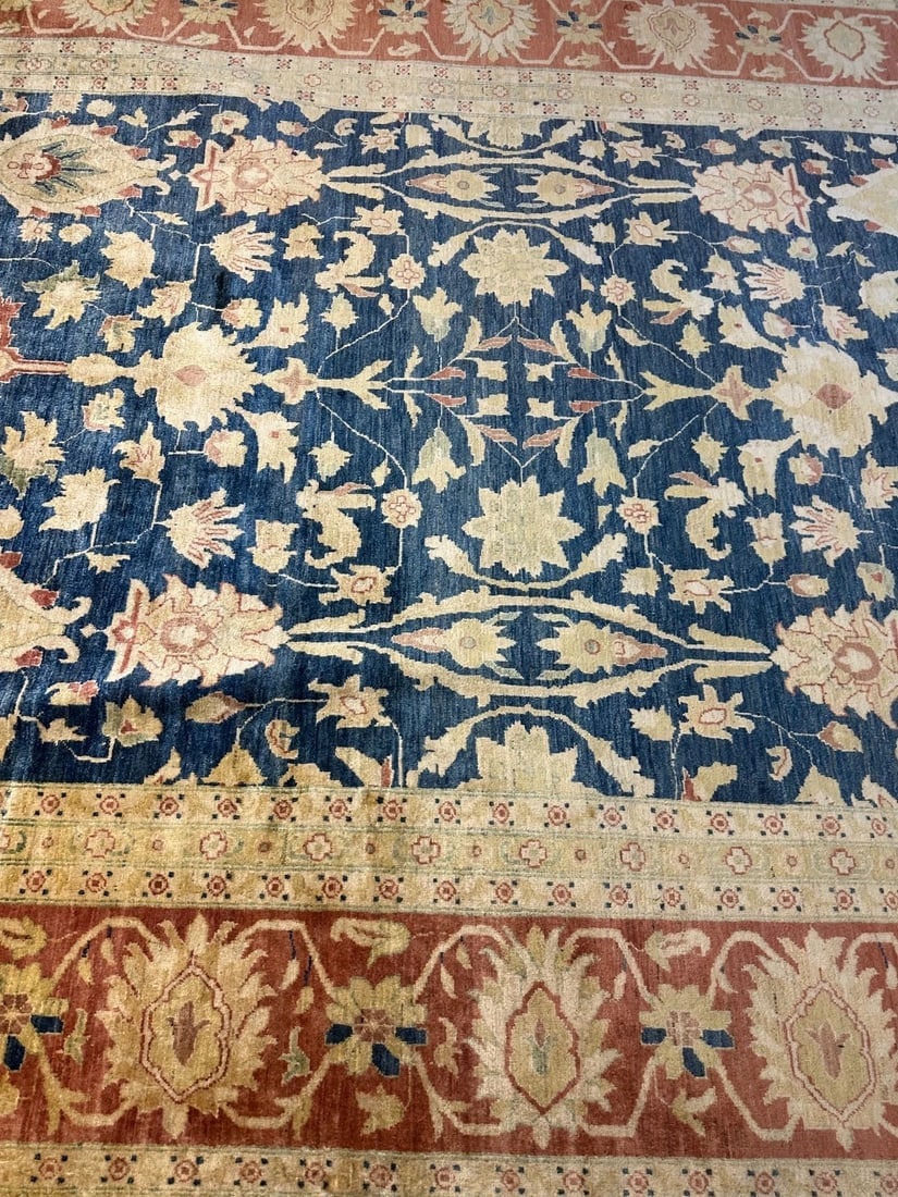 Hand Knotted Wool Oushak 10x15.8ft - 4