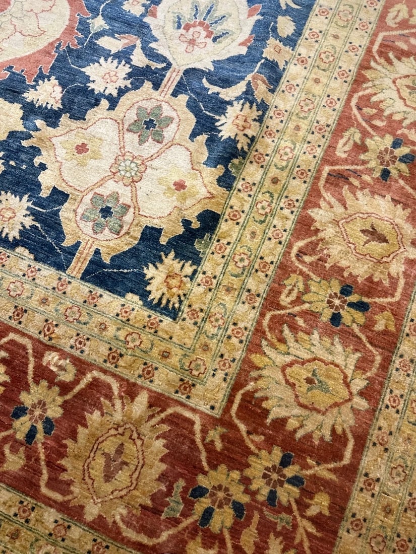 Hand Knotted Wool Oushak 10x15.8ft - 6