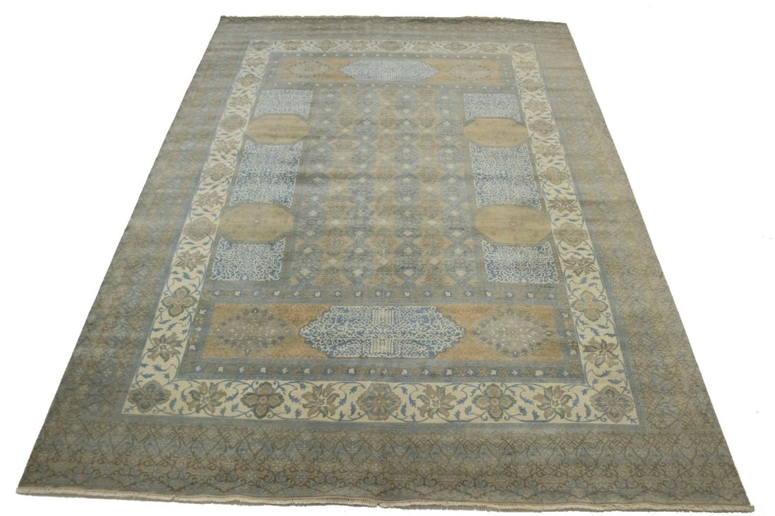Tan Geometric 10X15 Modern Oriental Rug - 3