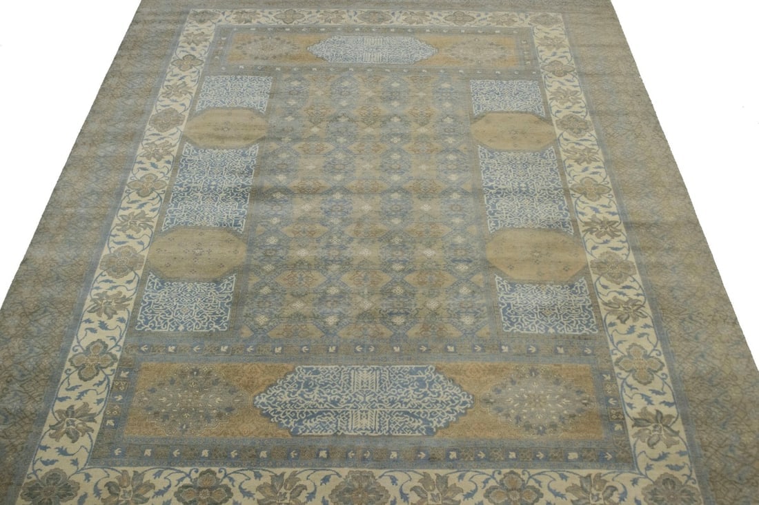 Tan Geometric 10X15 Modern Oriental Rug - 4