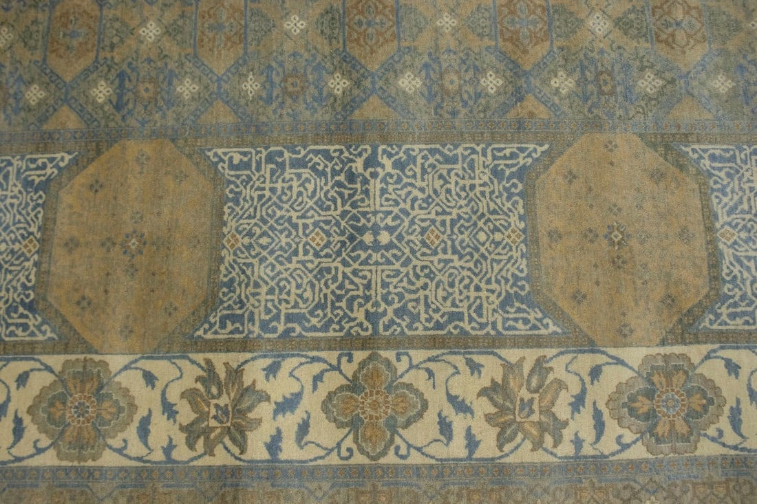 Tan Geometric 10X15 Modern Oriental Rug - 7