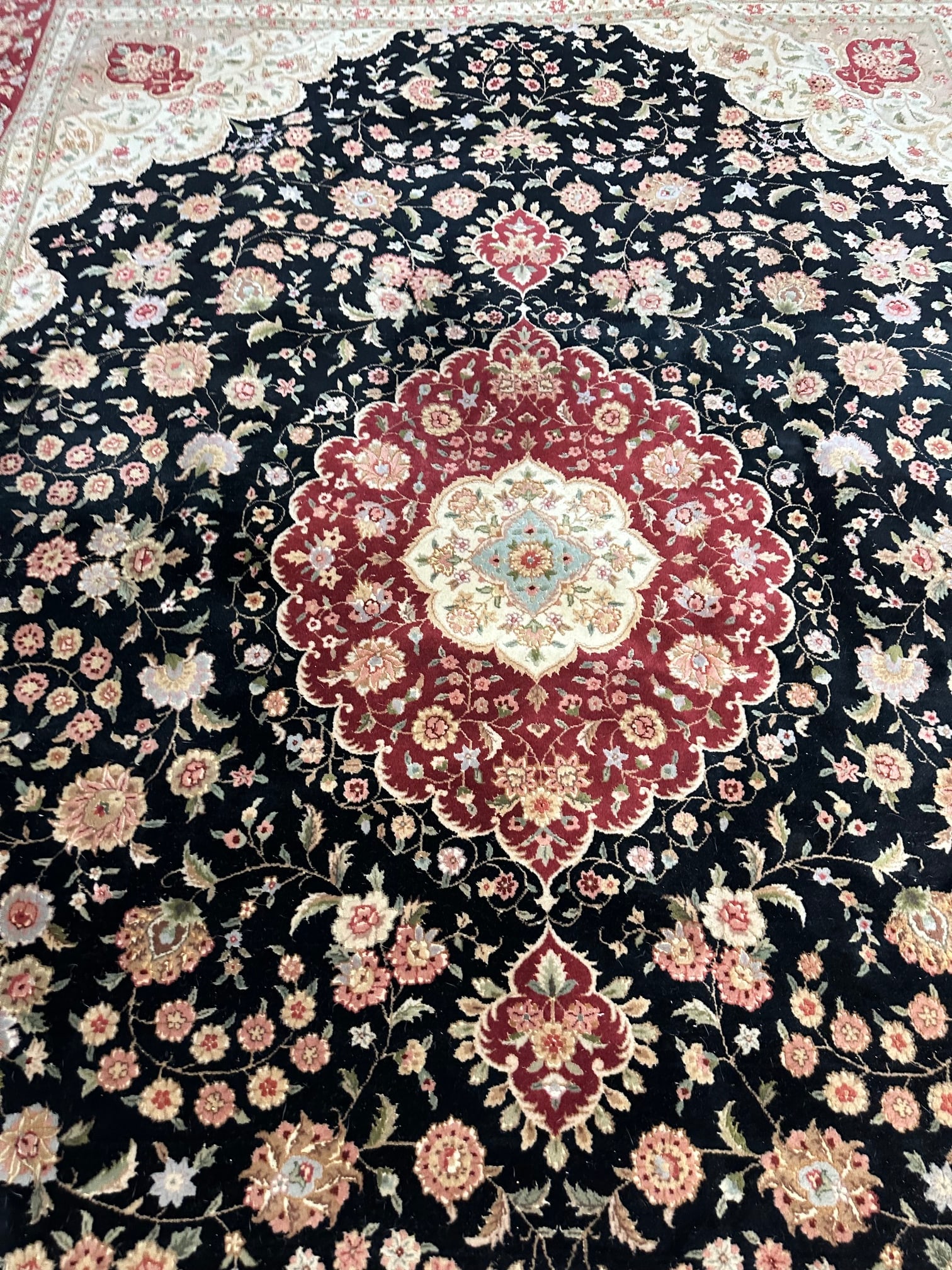 Hand Knotteds Agra Tabriz Rug 6x3.10 ft - 3
