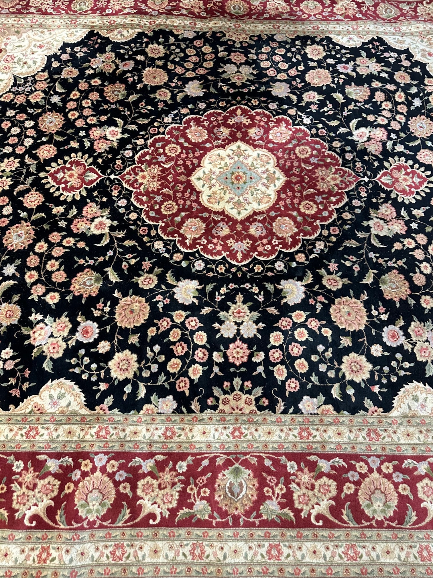 Hand Knotteds Agra Tabriz Rug 6x3.10 ft - 4