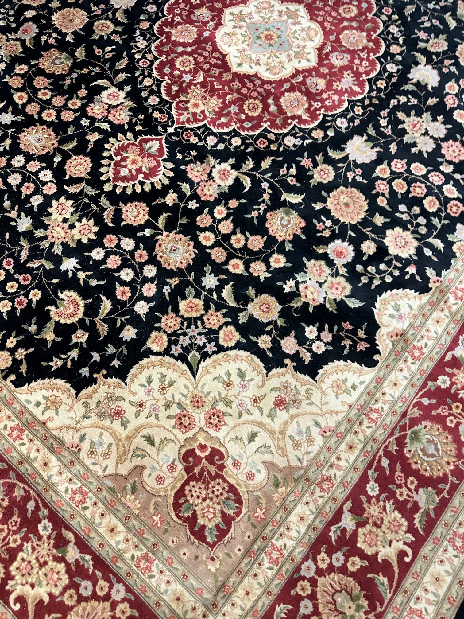 Hand Knotteds Agra Tabriz Rug 6x3.10 ft - 7