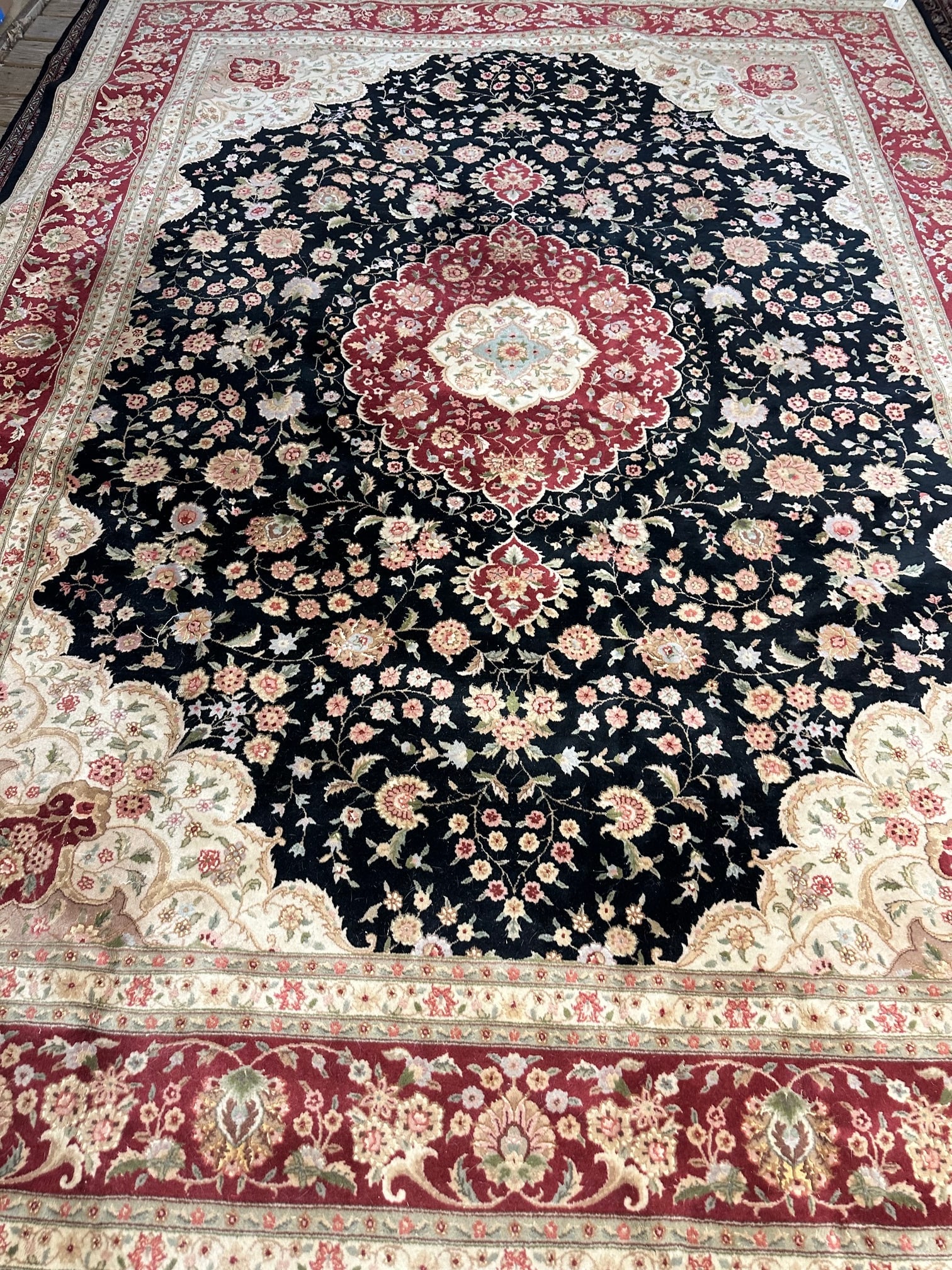 Hand Knotteds Agra Tabriz Rug 6x3.10 ft - 8