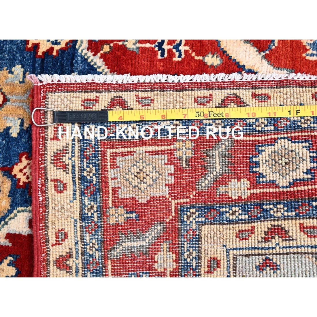 Red, Serapi Heriz Design, Soft Wool, Hand Knotted, Oriental Rug - 7