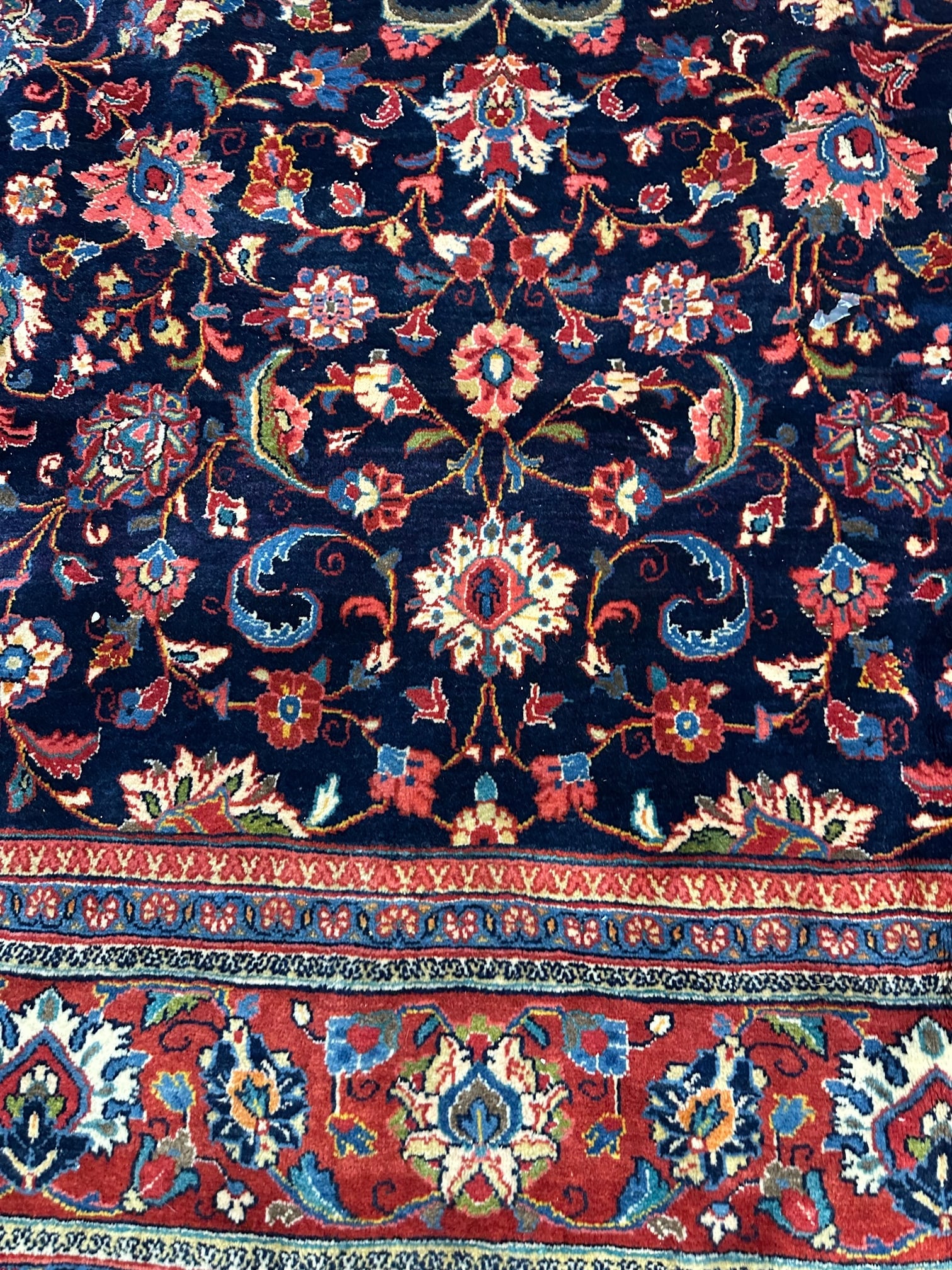Hand KnottedPersian Sarouk Rug -8.11x12.3 ft - 2
