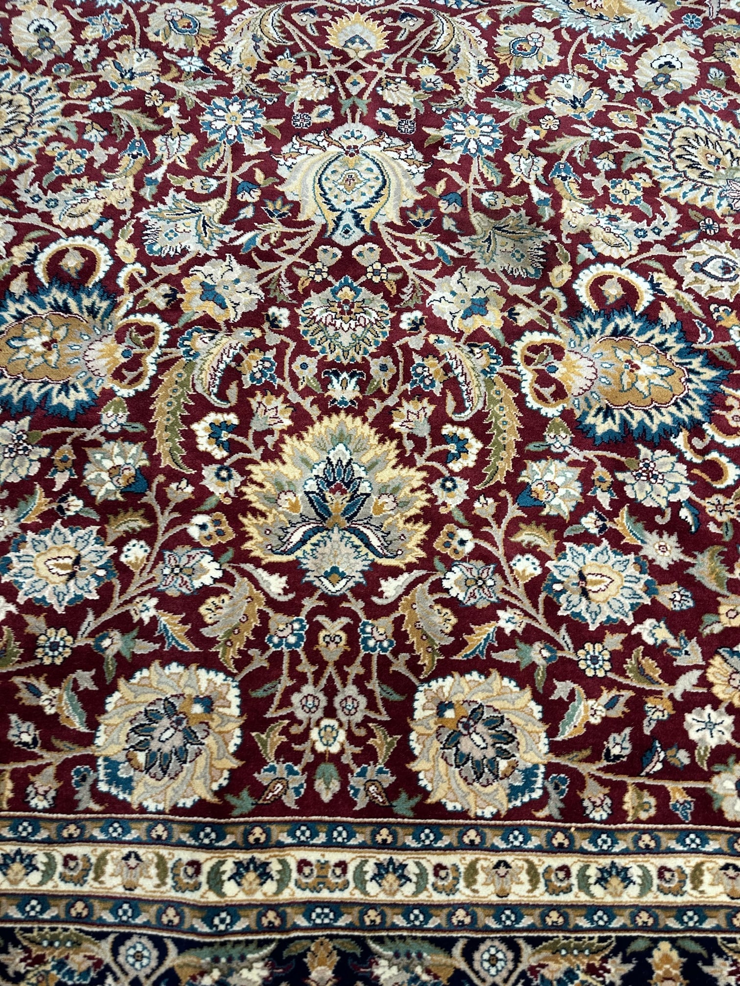 Hand Knotted Tabriz Rug 9.8x12 ft - 2