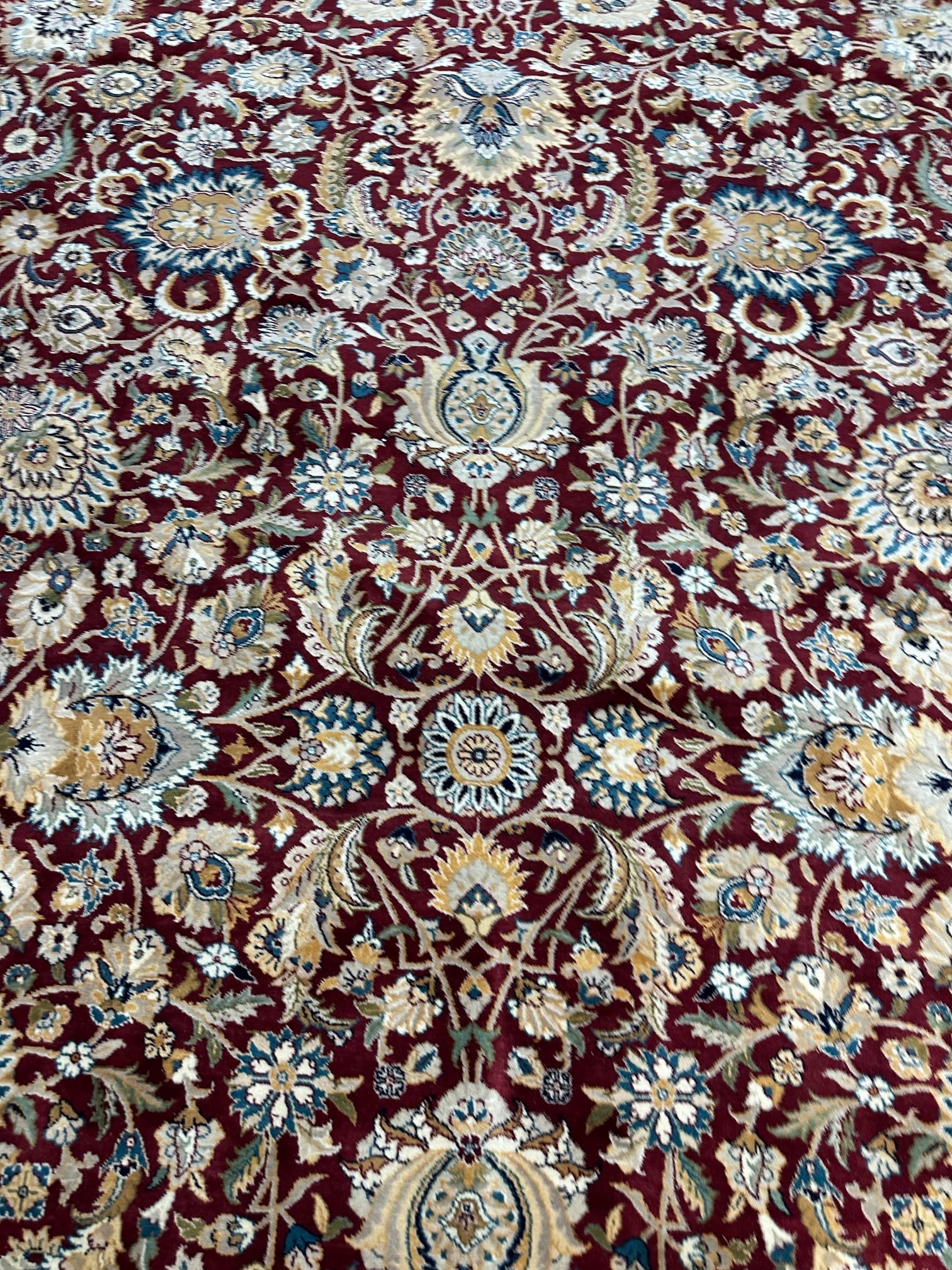 Hand Knotted Tabriz Rug 9.8x12 ft - 3