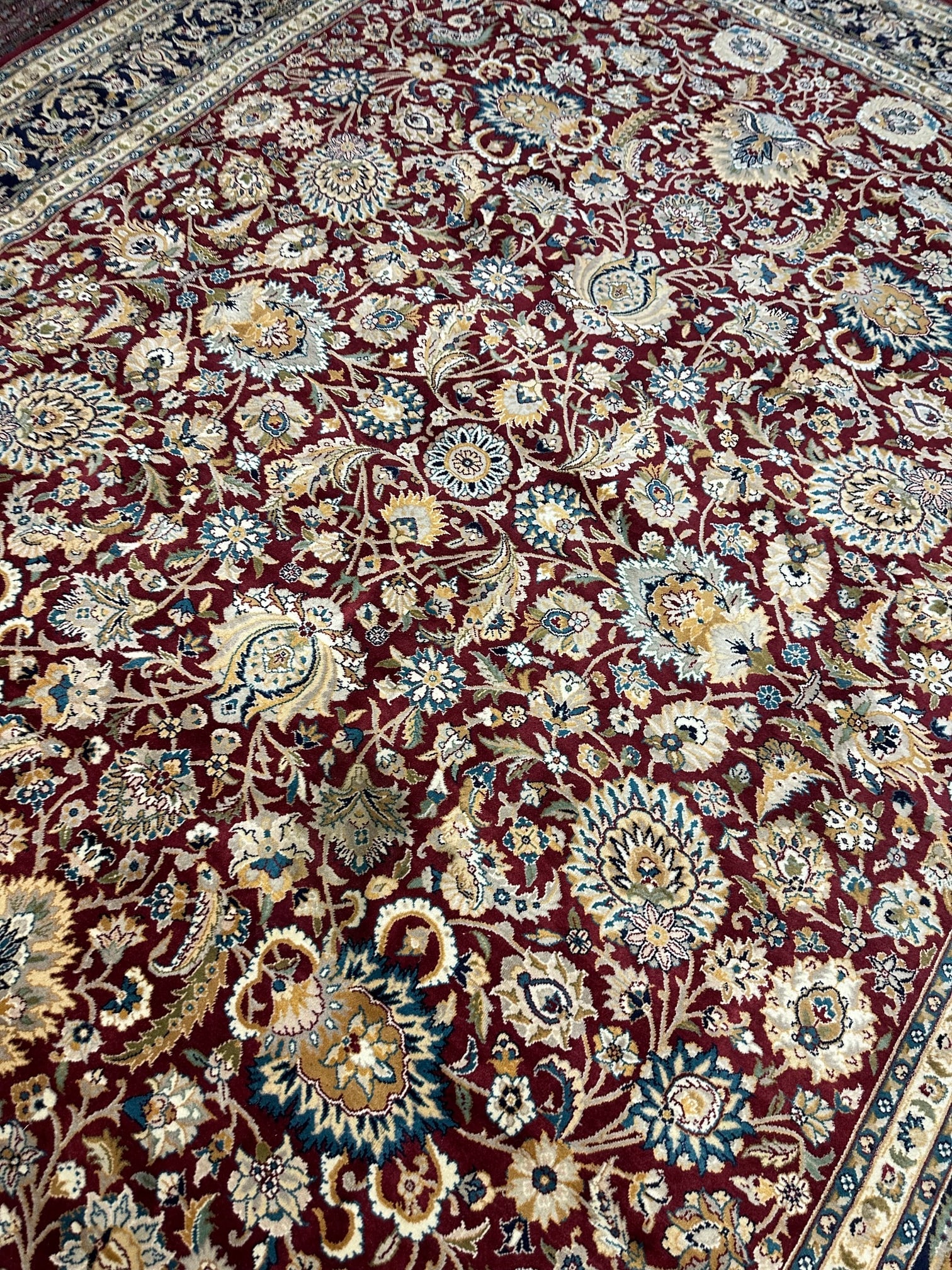 Hand Knotted Tabriz Rug 9.8x12 ft - 7