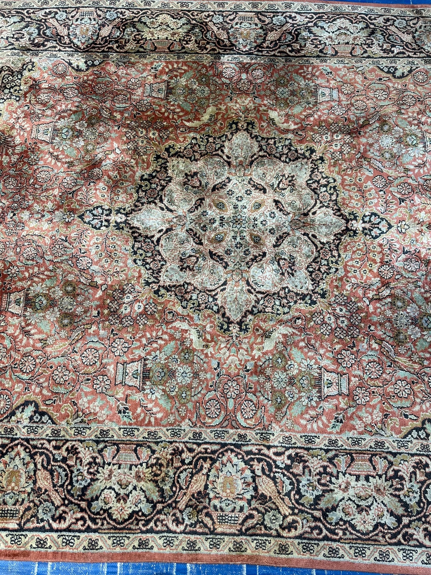 Hand Knotrted Hereke silk Rug -8.11x5.7 ft - 4
