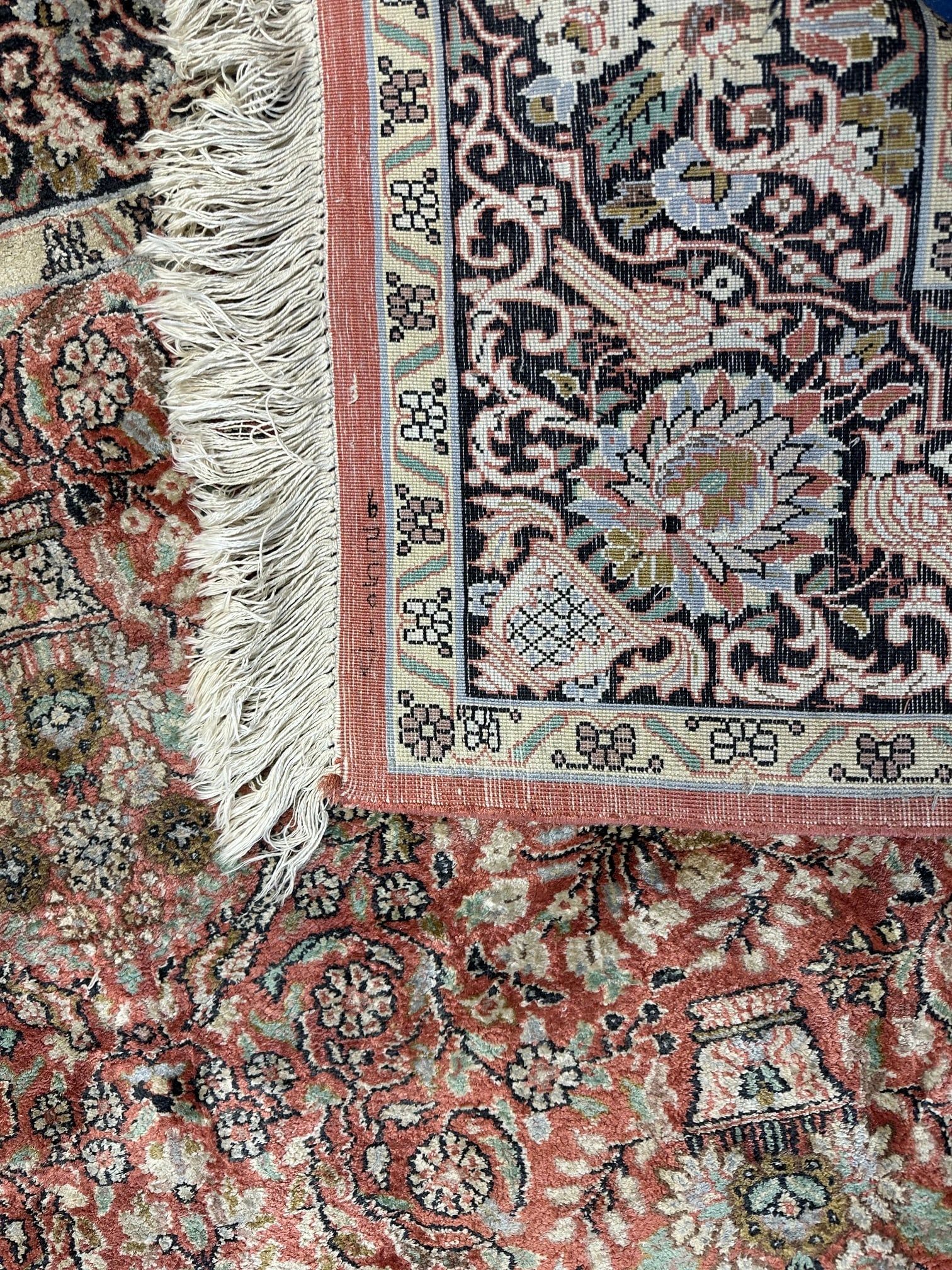 Hand Knotrted Hereke silk Rug -8.11x5.7 ft - 5