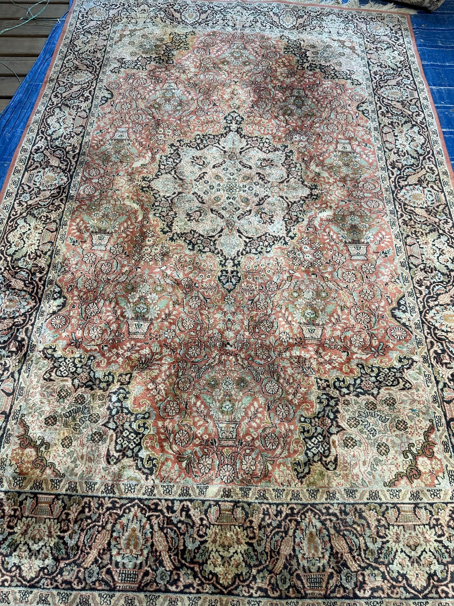 Hand Knotrted Hereke silk Rug -8.11x5.7 ft - 9
