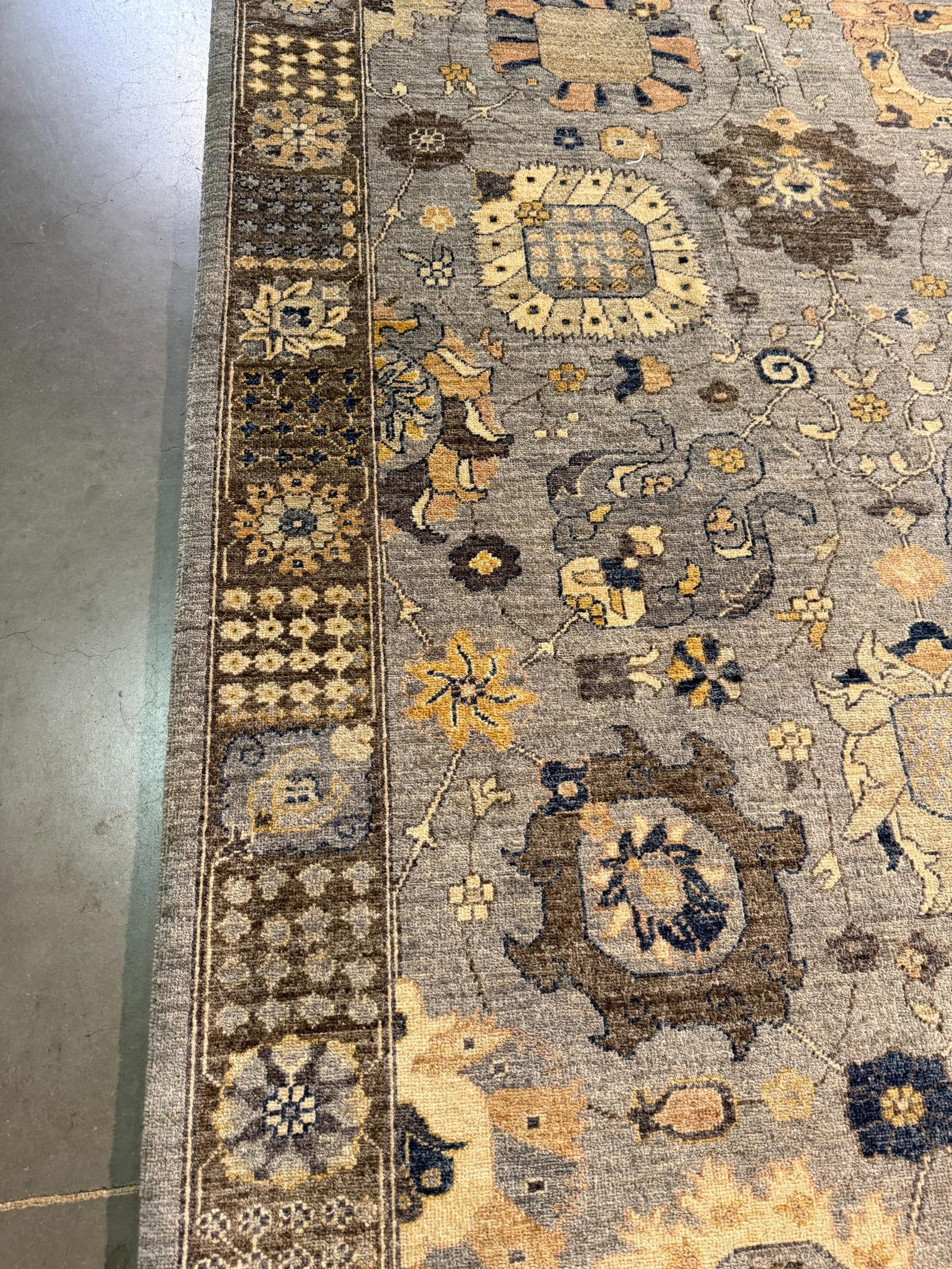 Exquisite Fine Oushak Design Rug 9.1x11.7 - 6