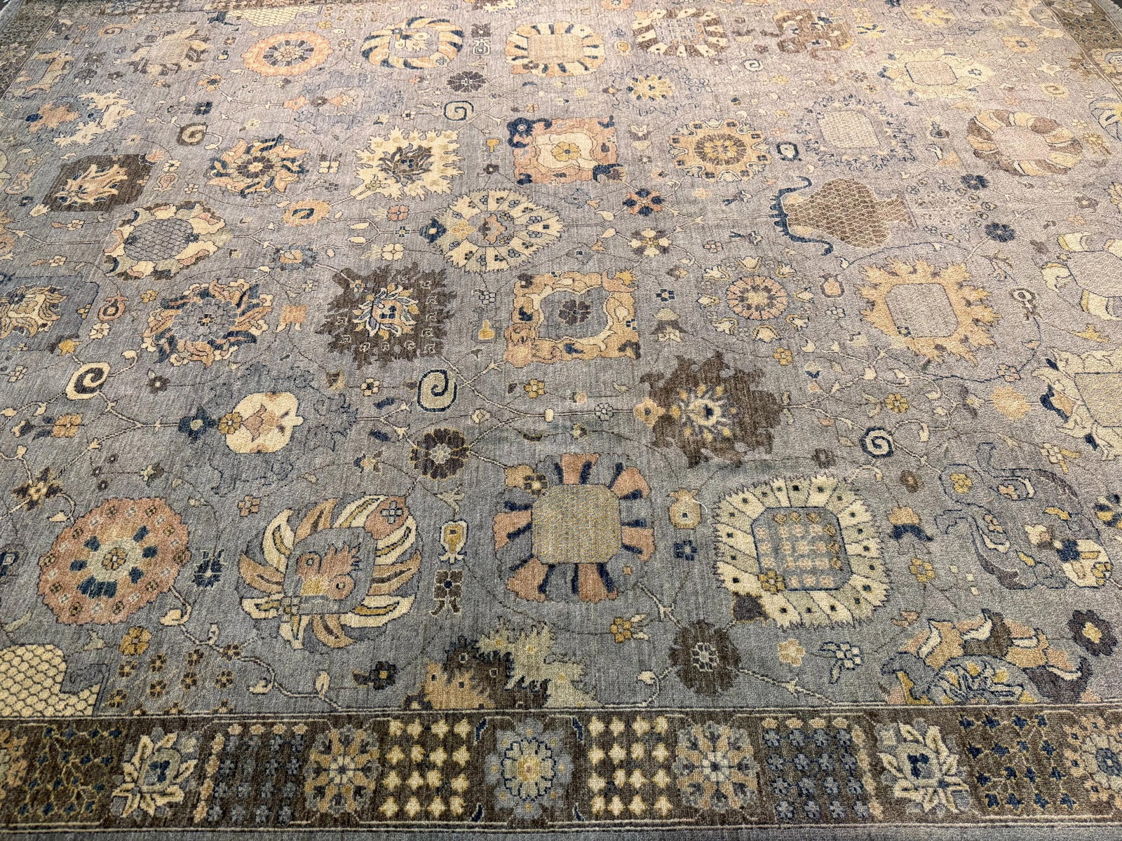 Exquisite Fine Oushak Design Rug 9.1x11.7 - 7