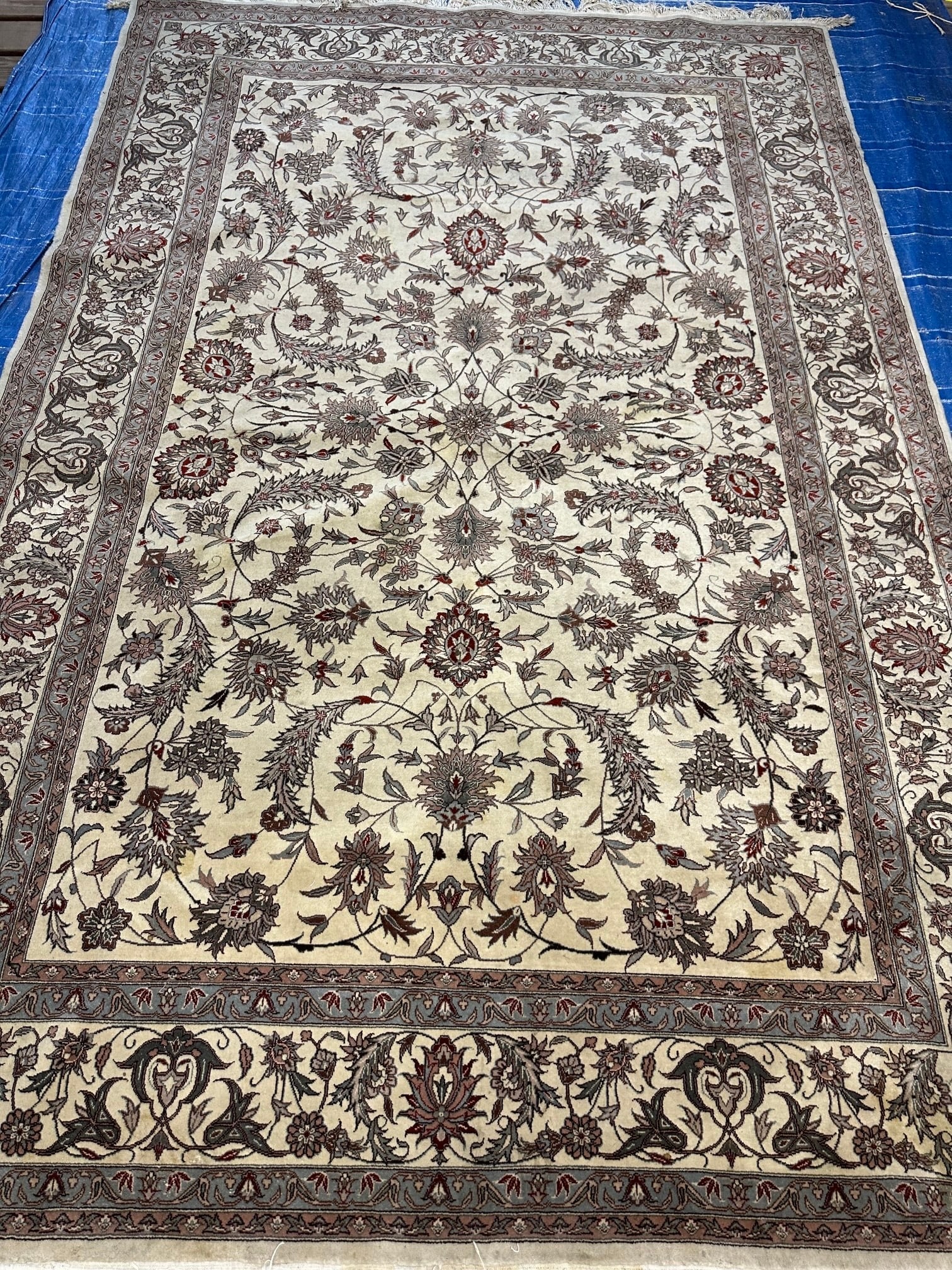 Hand Knotted Persian Tabriz Rug 6x9 ft