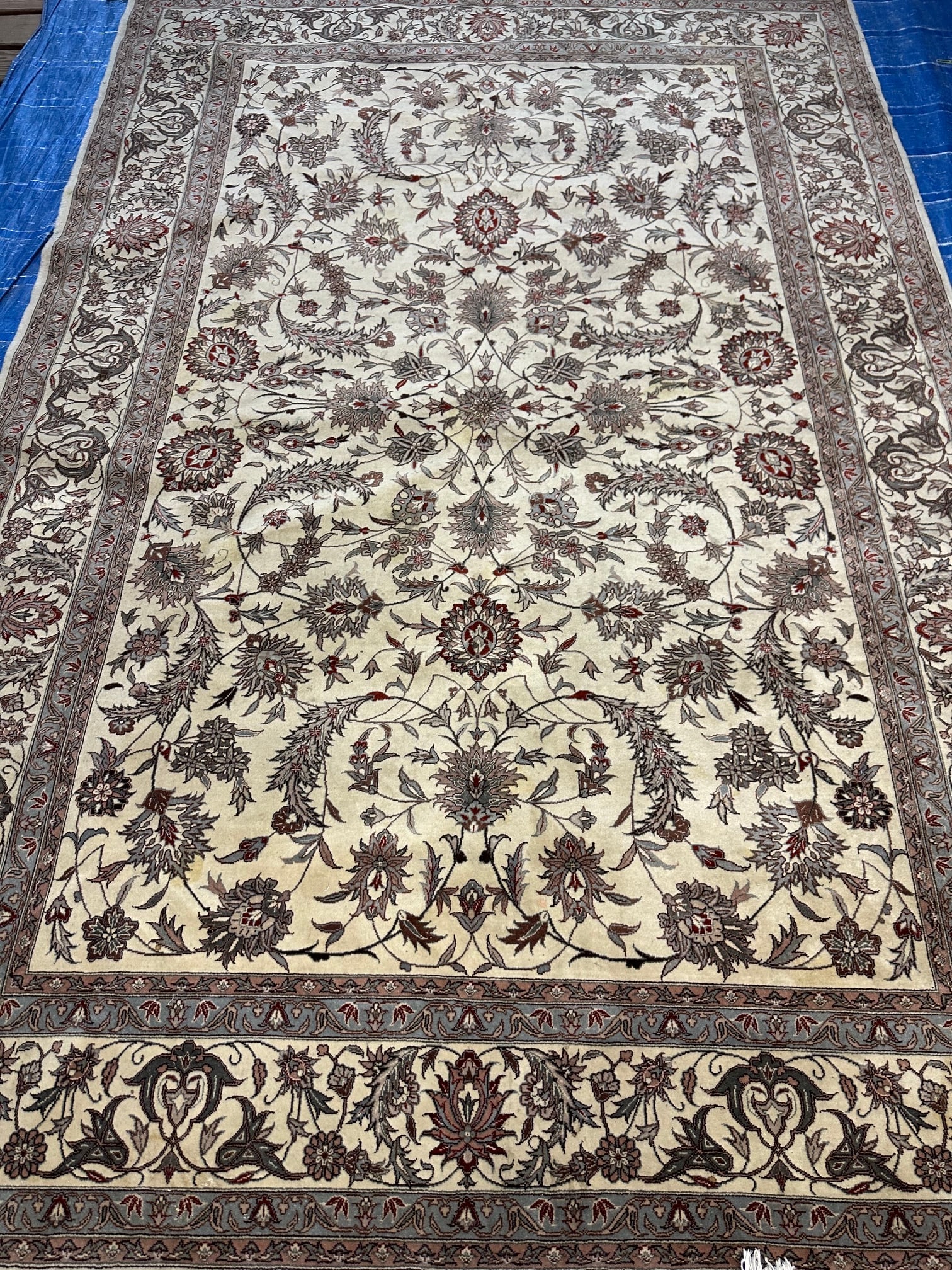 Hand Knotted Persian Tabriz Rug 6x9 ft - 6