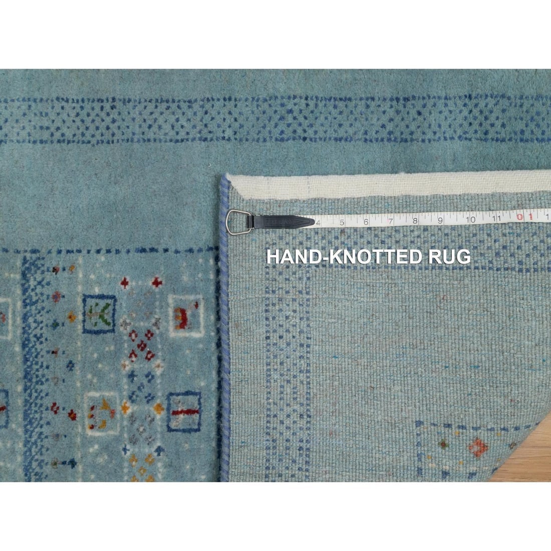Sterling Blue Modern Lori Buft Animal Figurines Hand Knotted Wool Rug - 8