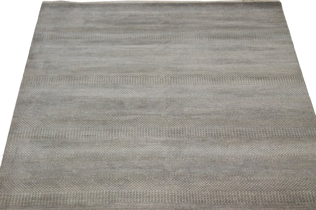 Khaki Grass Design 6X9 Modern Oriental Rug - 4