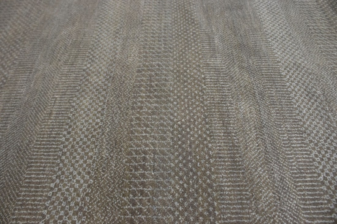 Khaki Grass Design 6X9 Modern Oriental Rug - 6