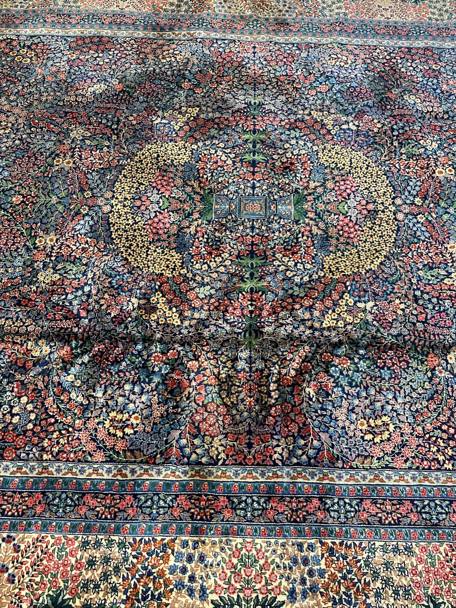 Hand Lnotted Persian Kermen Rug -10x13.4 ft - 5