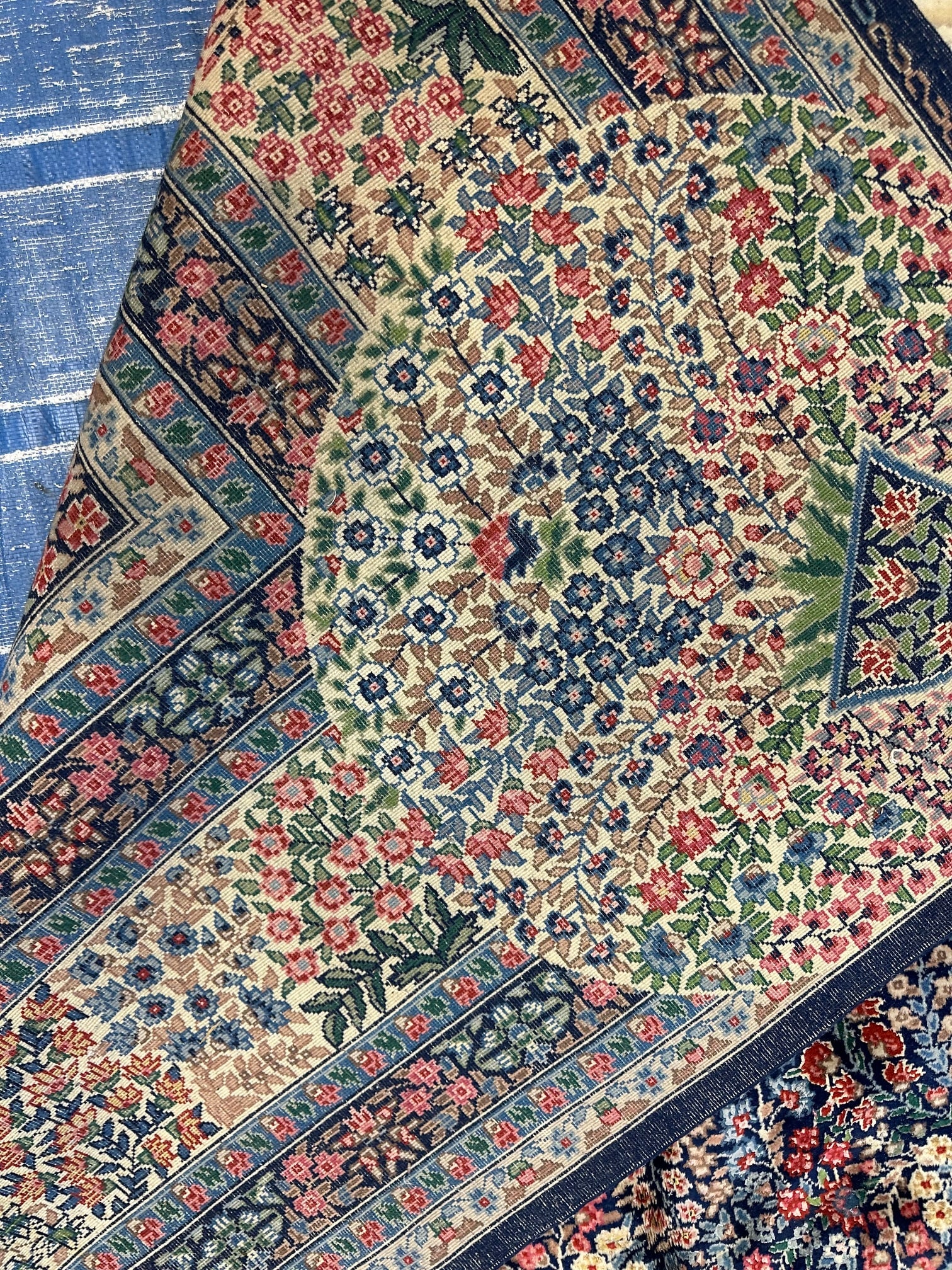 Hand Lnotted Persian Kermen Rug -10x13.4 ft - 7