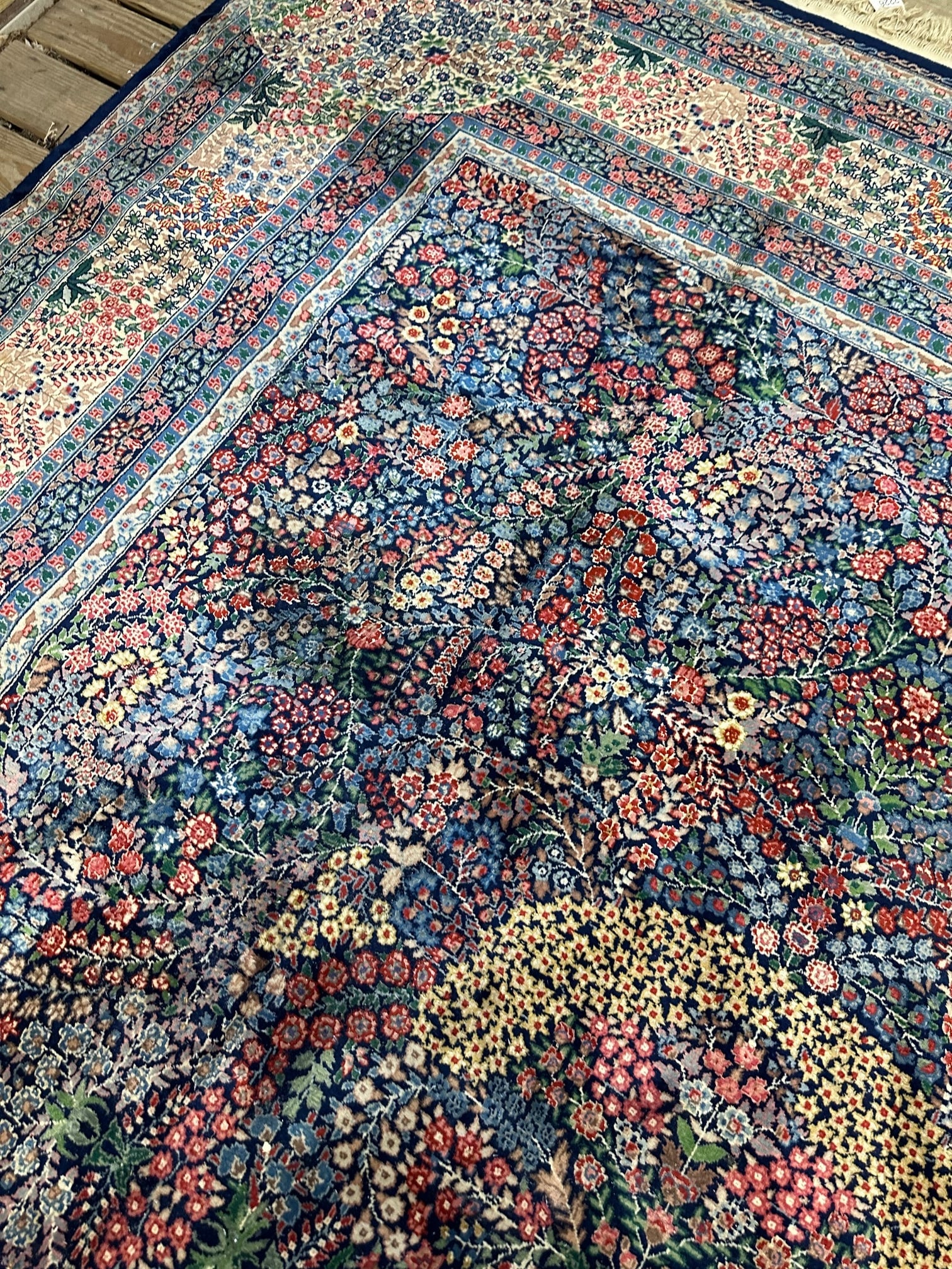 Hand Lnotted Persian Kermen Rug -10x13.4 ft - 8