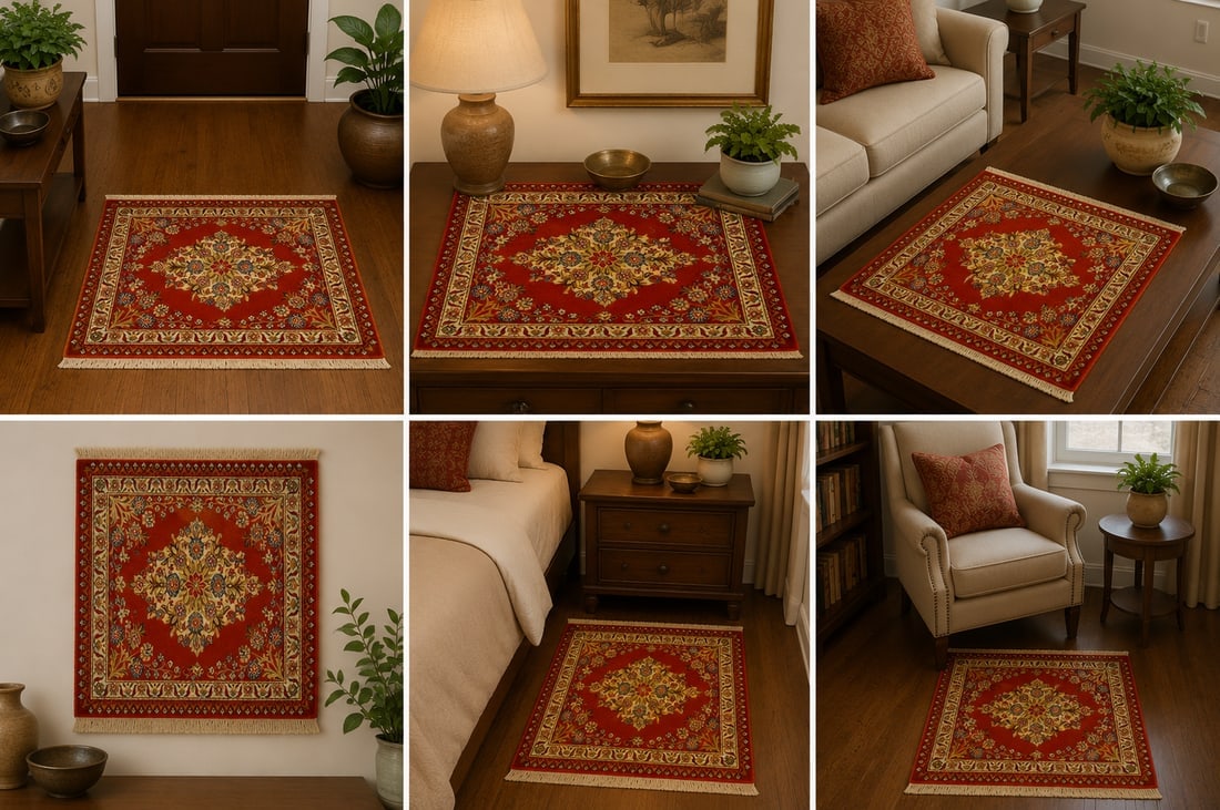 Persian QUME RUG 2x3: Title:Persian QUME RUG 2x3 Descritpion:OLD,ANTIQUE HIGHLY DETAILED FINE KORK WOOL_HIGH KPSI_SILK ACCENTS Persian QUME ORIENTAL RUG Circa with exact size of 2' x 3' Detailed floral design delicately wo