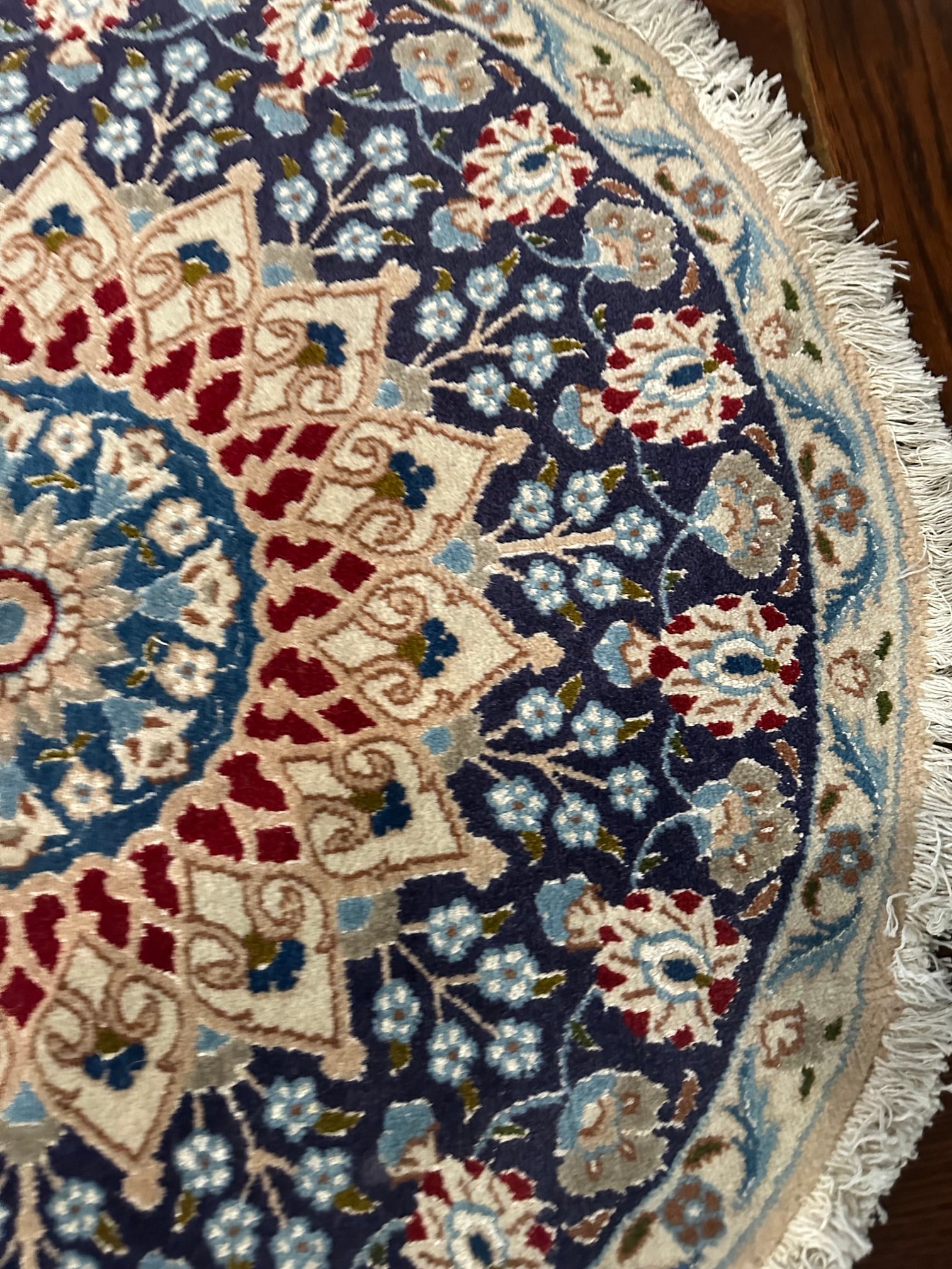 Hand Knotted Persian SilkandWool Rug 3x3 ft - 2
