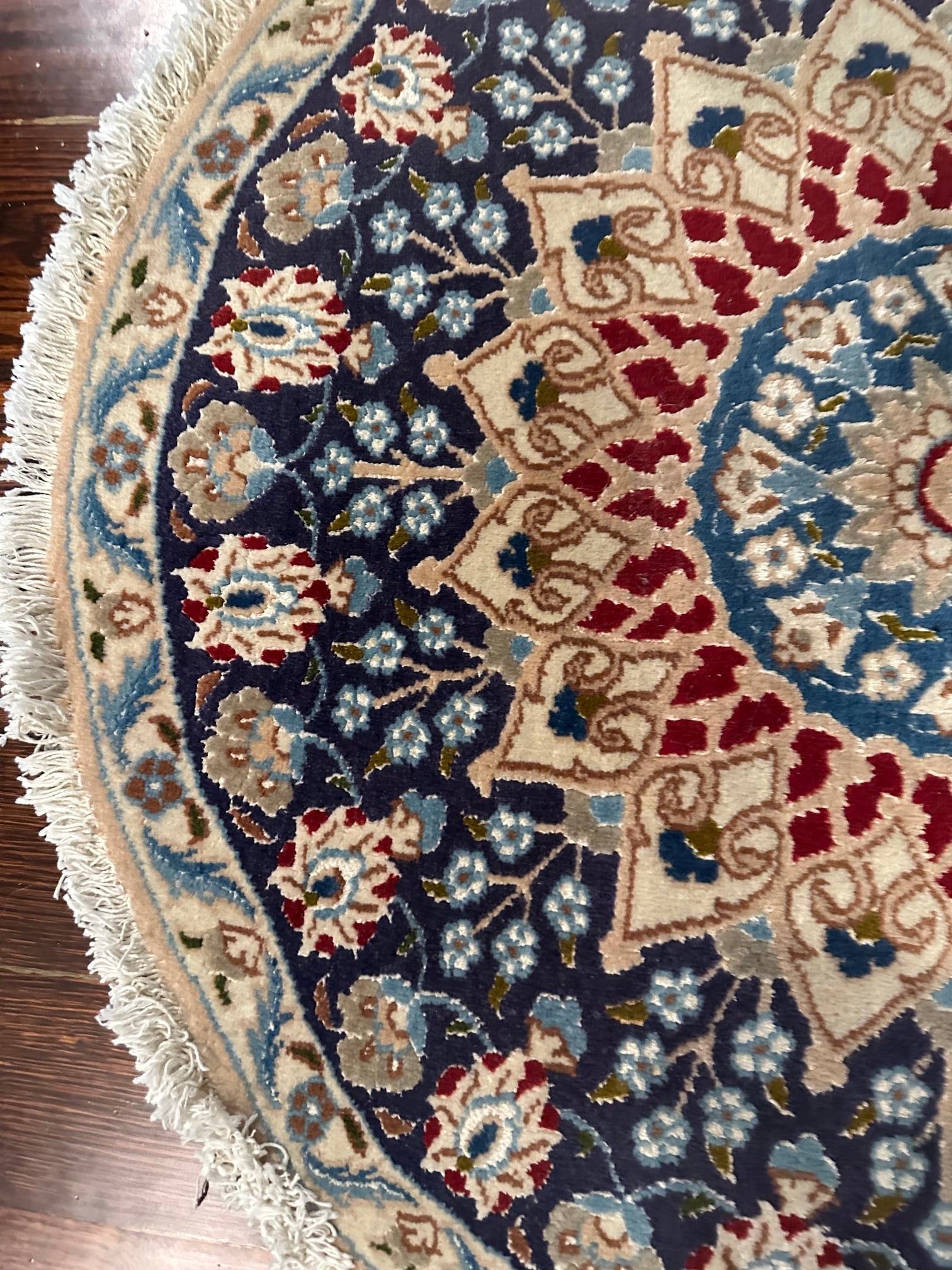 Hand Knotted Persian SilkandWool Rug 3x3 ft - 3