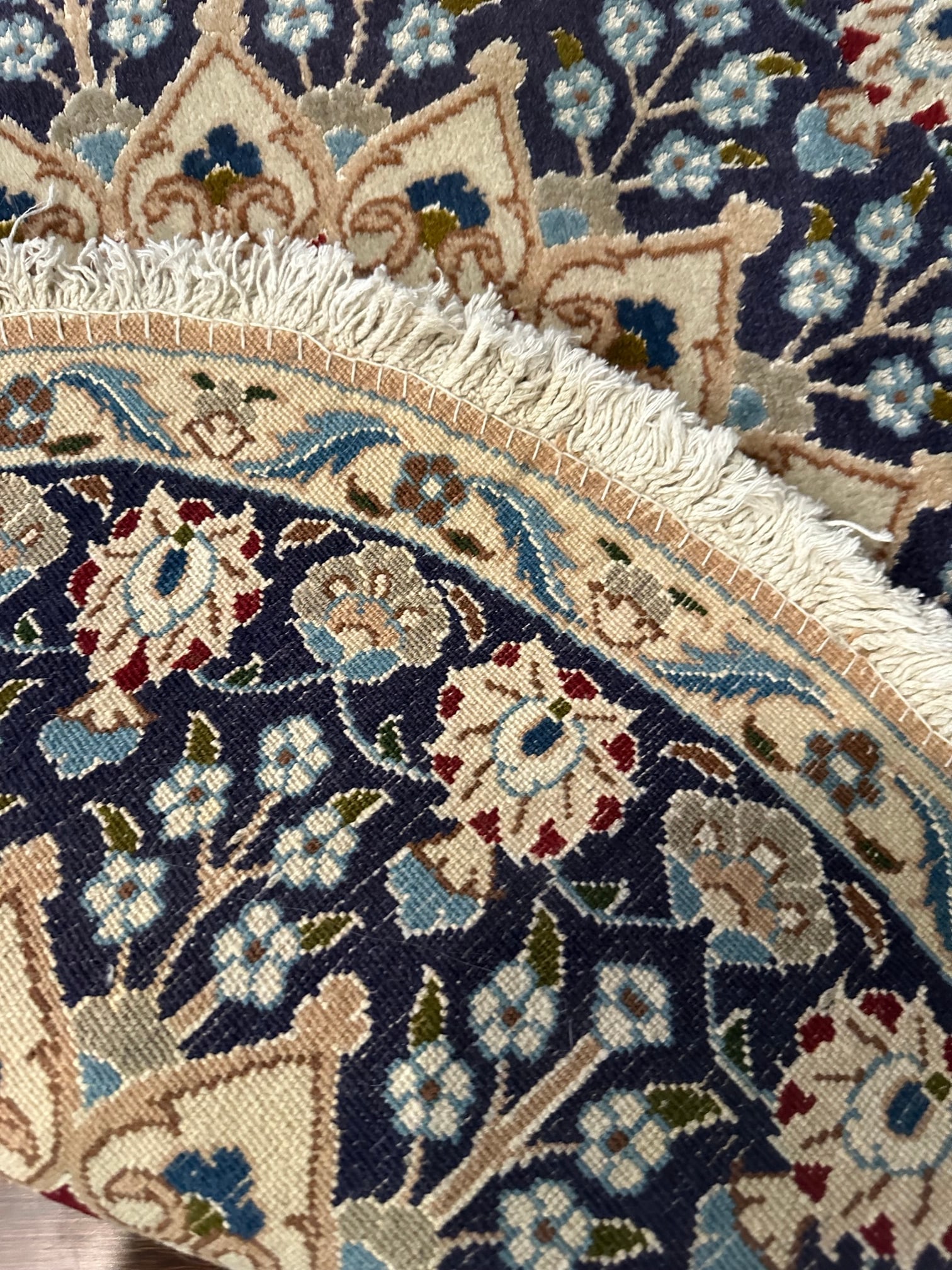 Hand Knotted Persian SilkandWool Rug 3x3 ft - 4