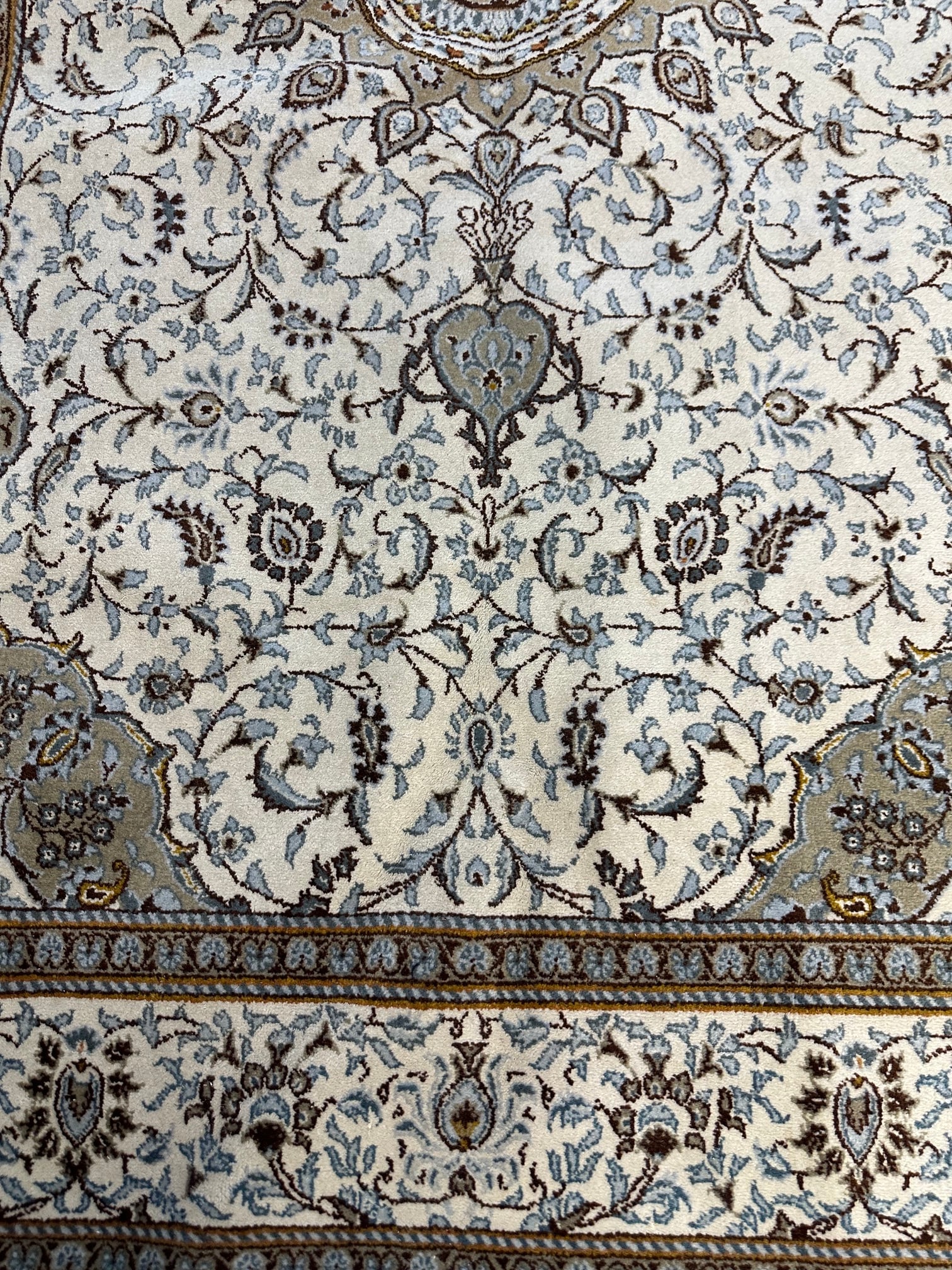 Hand Knotted Persian Kashan Rug -7x5ft - 2